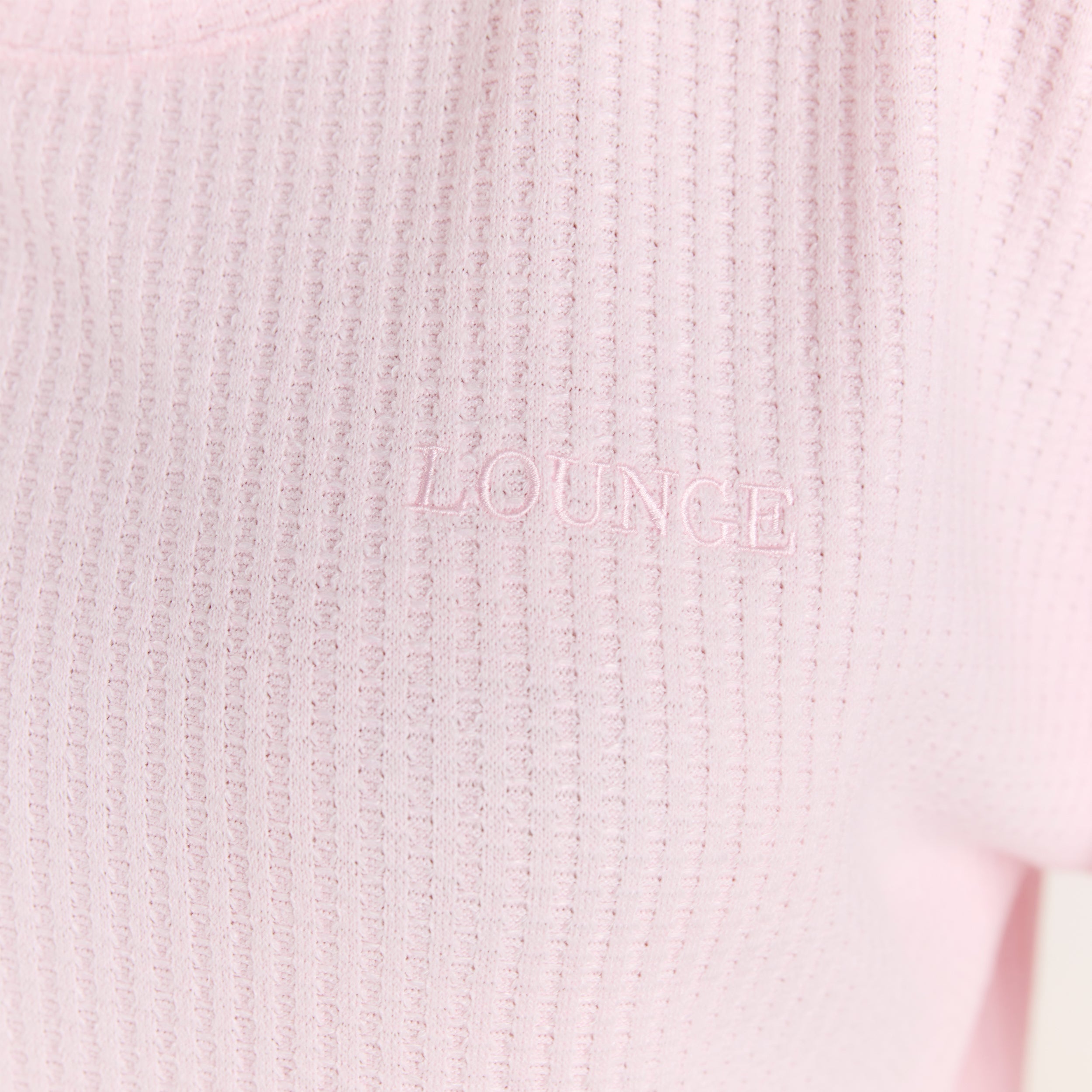 Soft Waffle Pyjama Top - Pink - Image 4