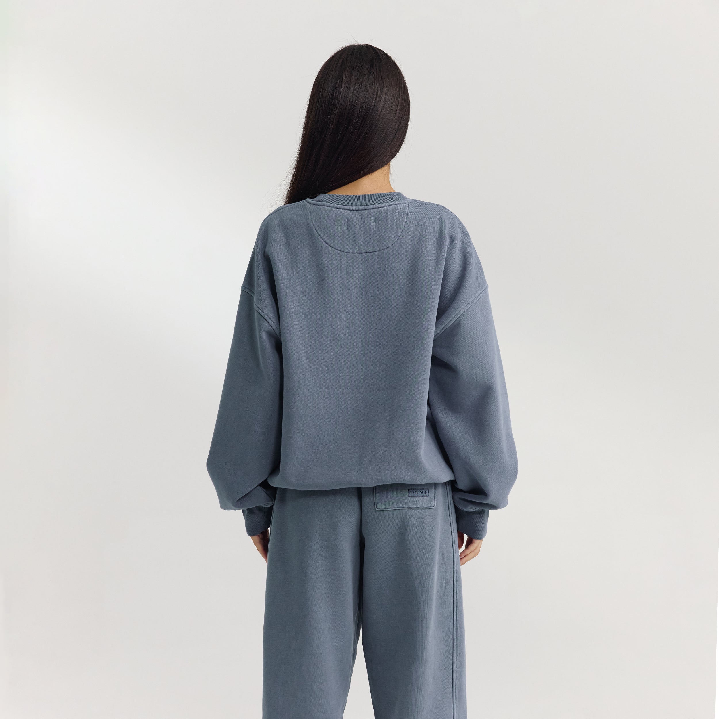 Oversized Jumper - Washed Blue - Image 4