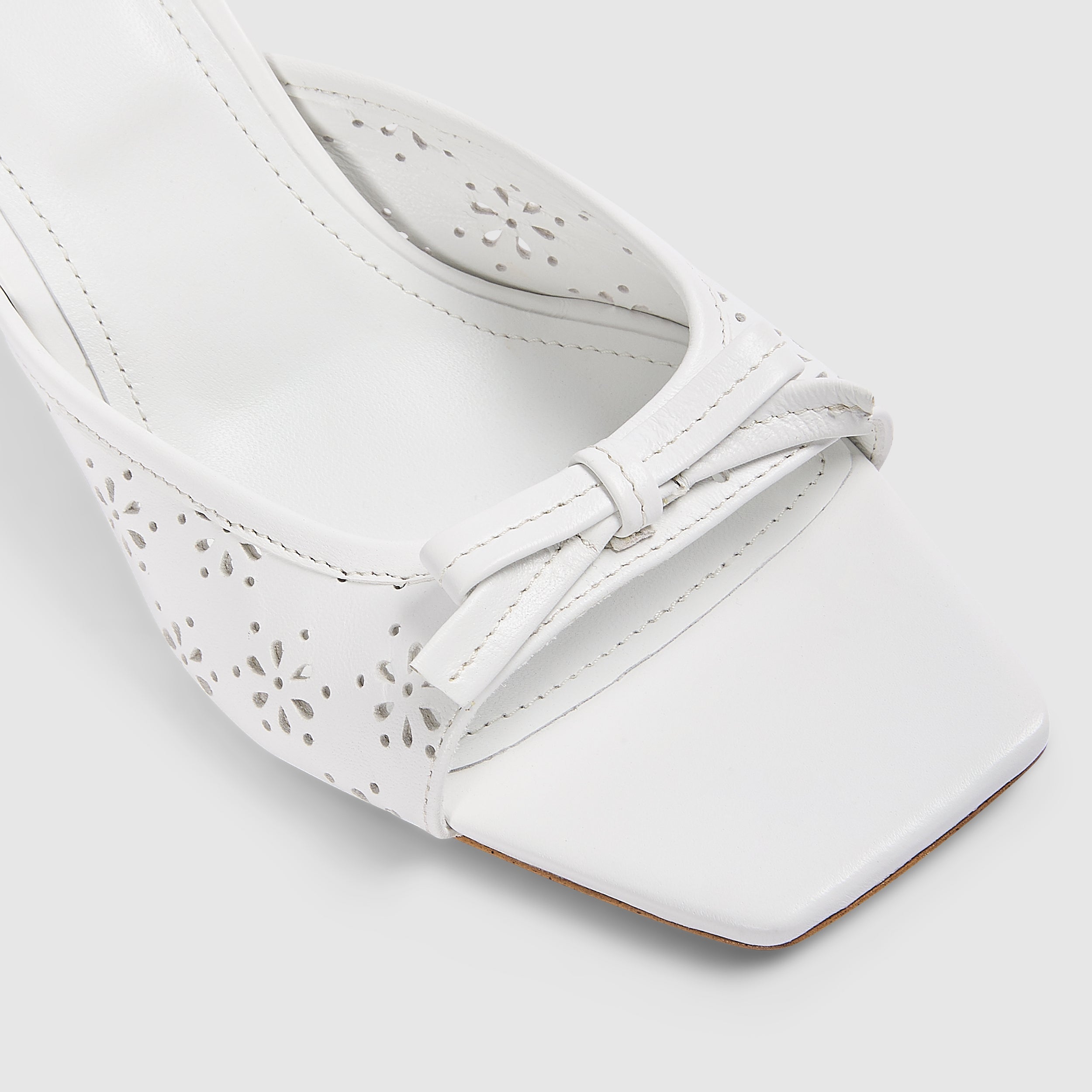 Capri Kitten Heels - White - Image 6