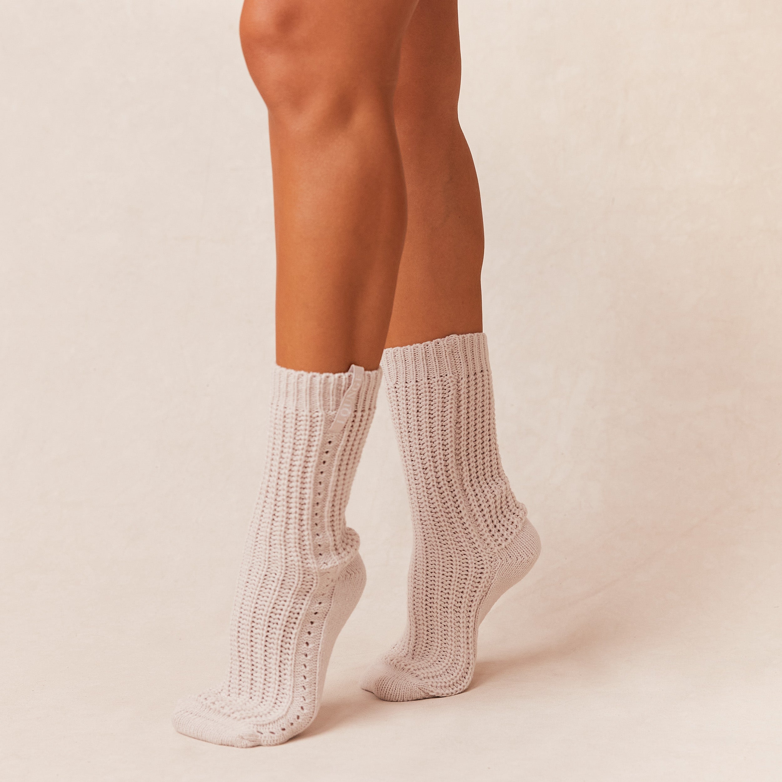 Snooze Knitted Socks - Cream - Image 4