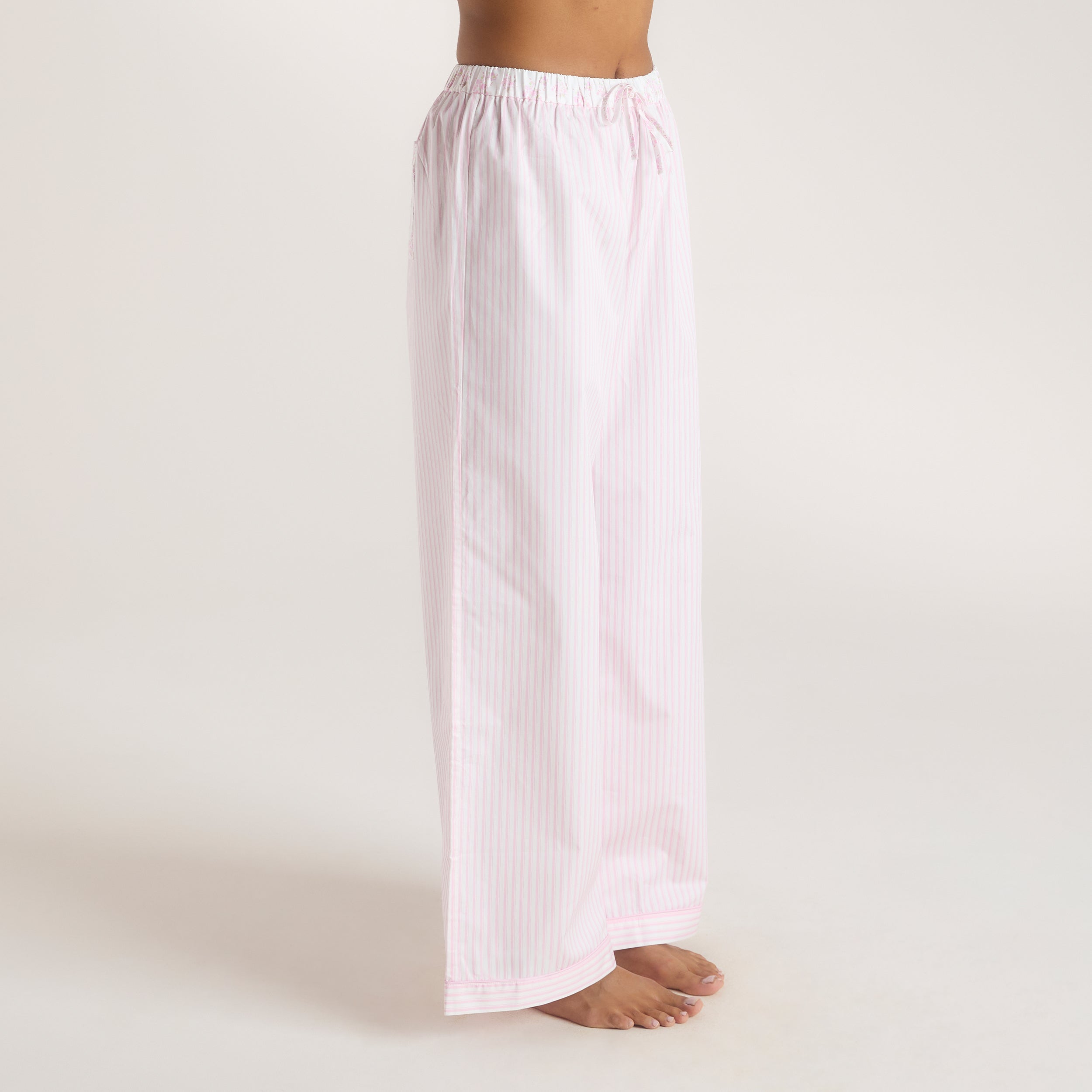 Bloom & Stripe Pyjama Bottoms - Pink - Image 4