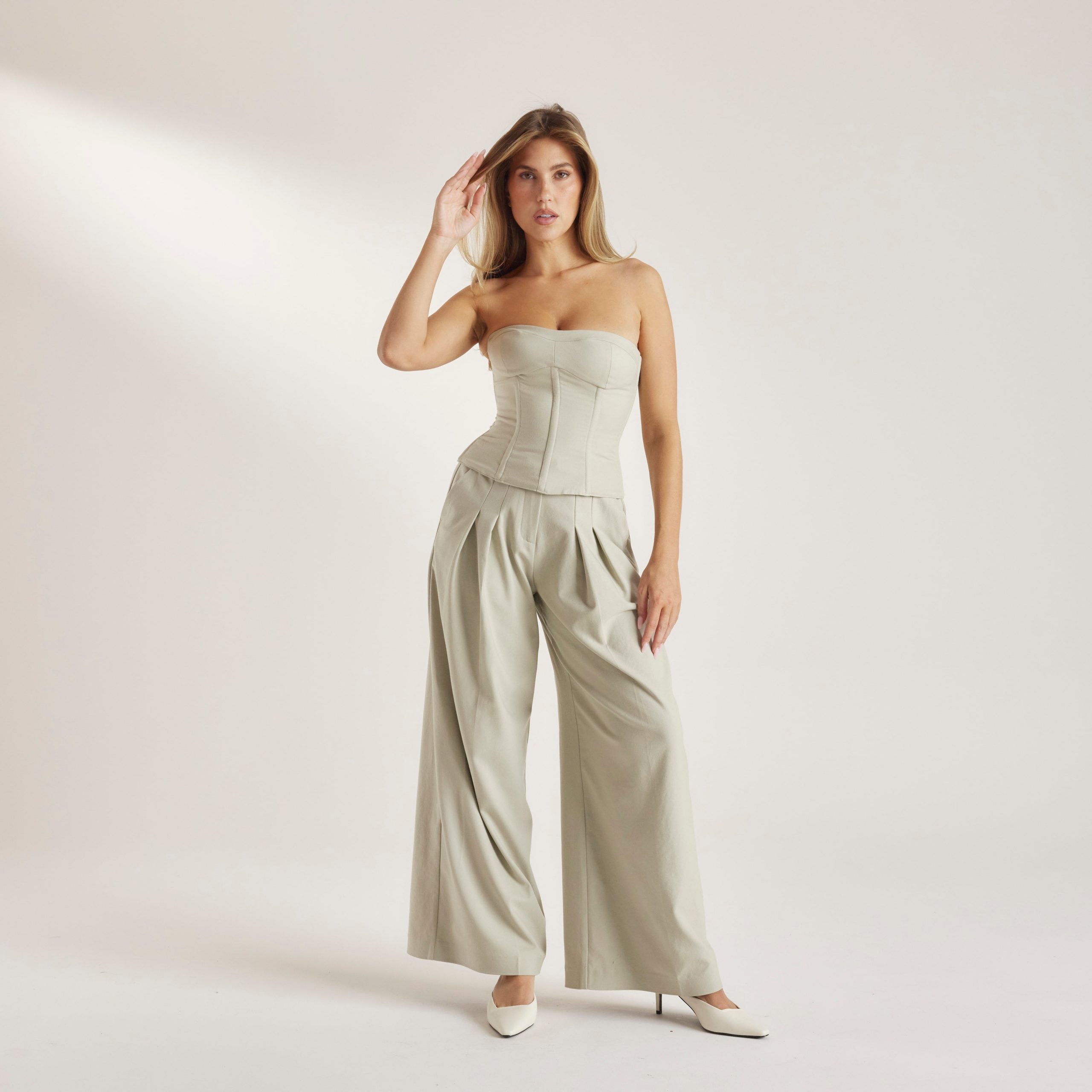 Bandeau Corset Top - Sage - Image 4