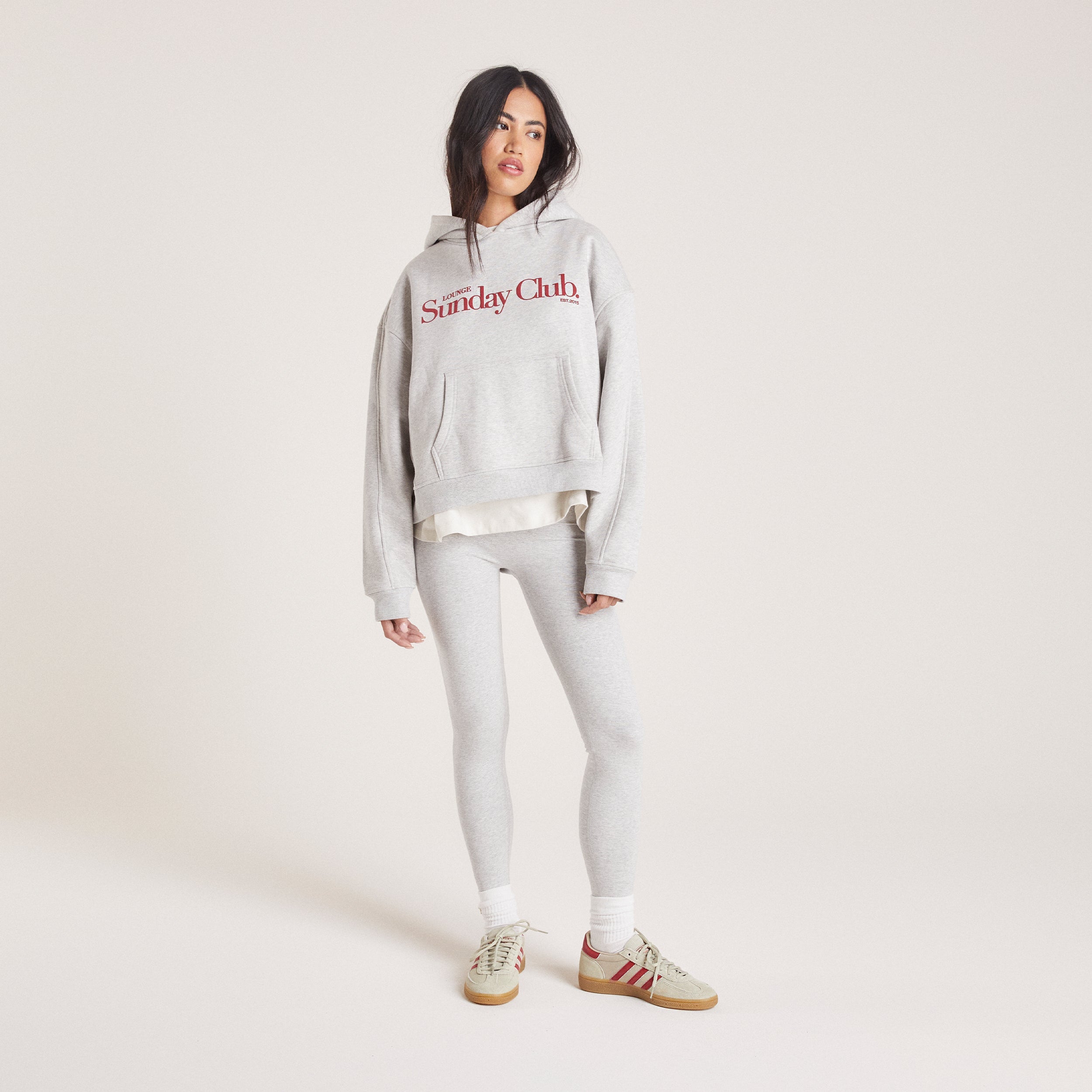 Boxy Hoodie - Grey Marl - Image 4