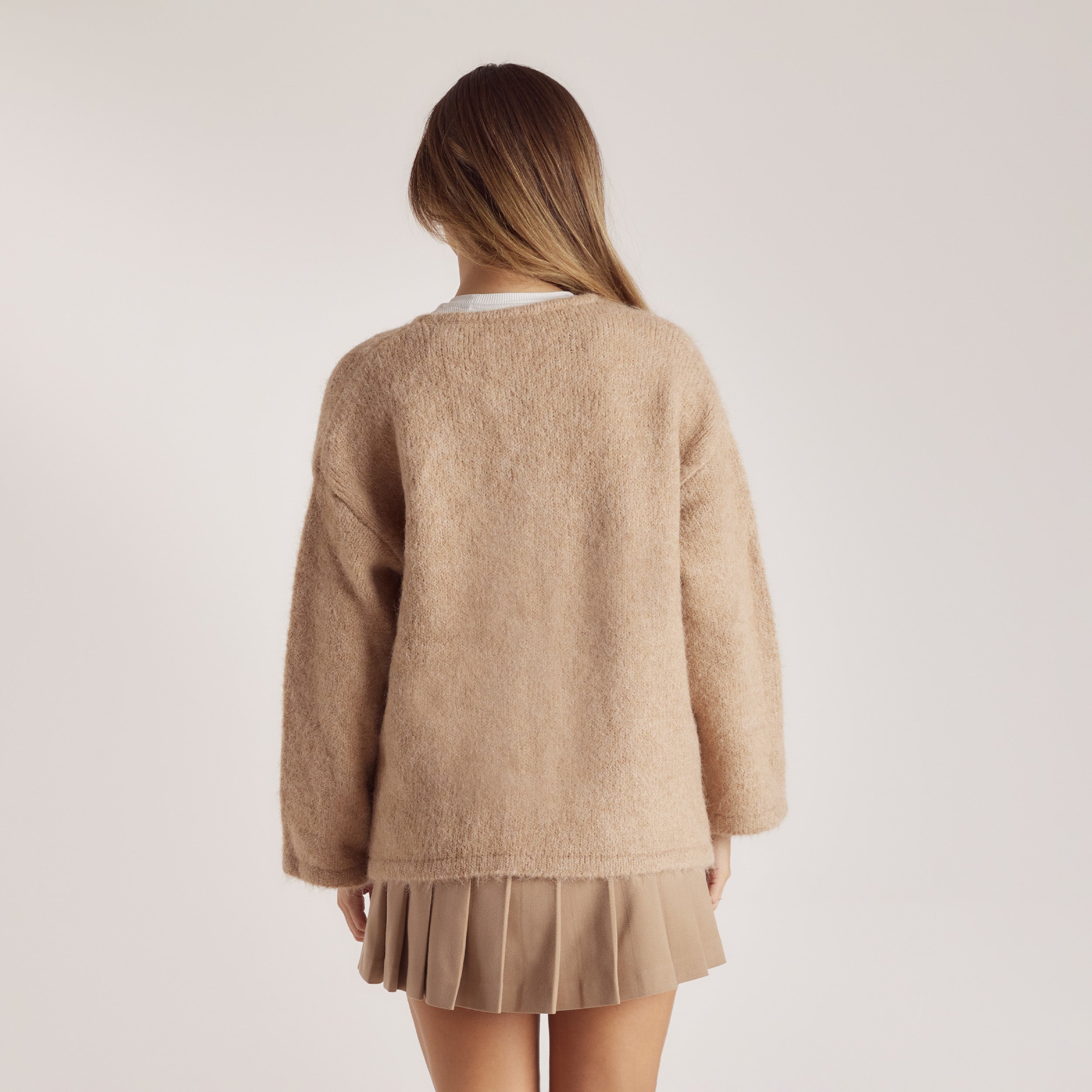 Alpaca Blend Jacket - Tan - Image 4