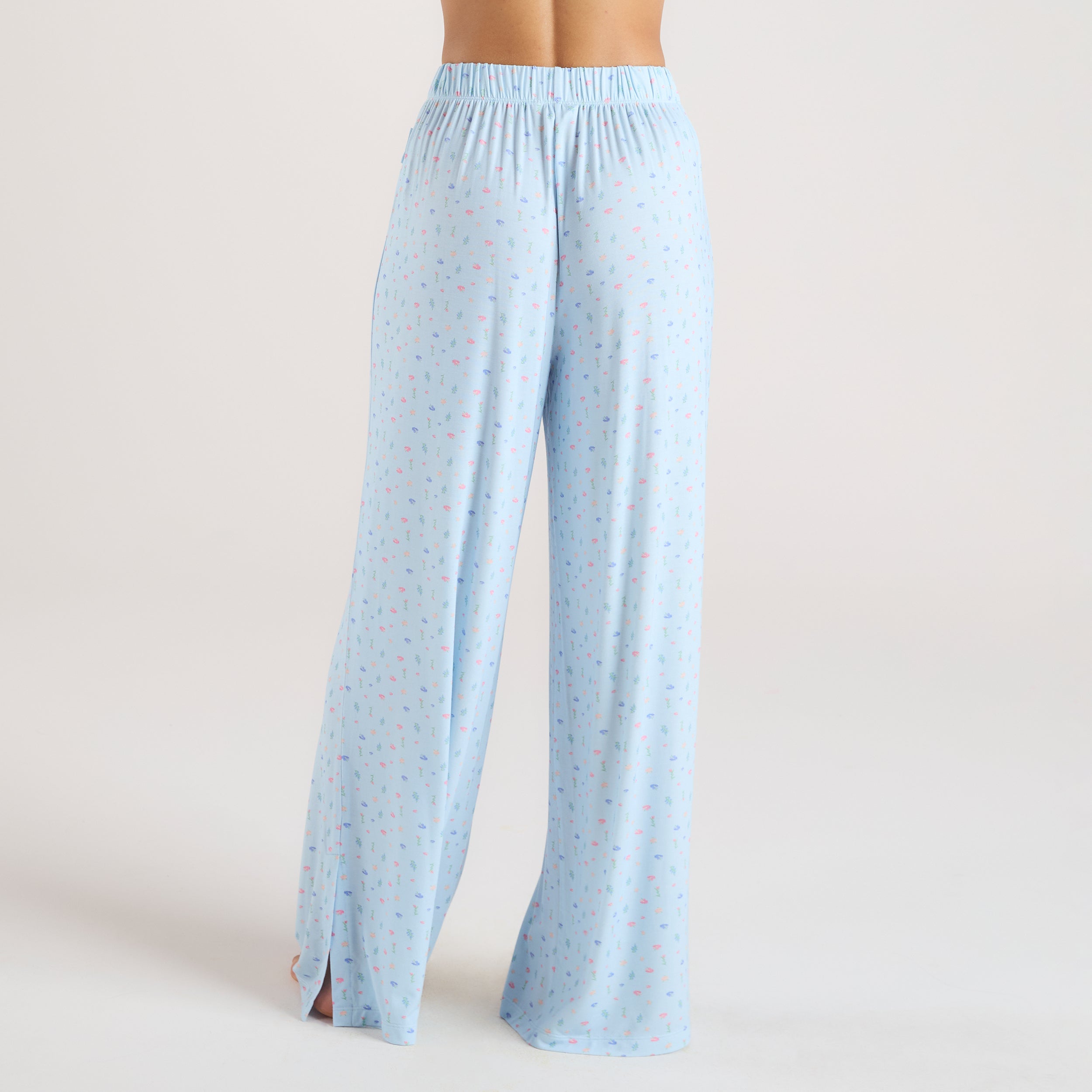 Modal Pyjama Bottoms - Blue Floral - Image 5