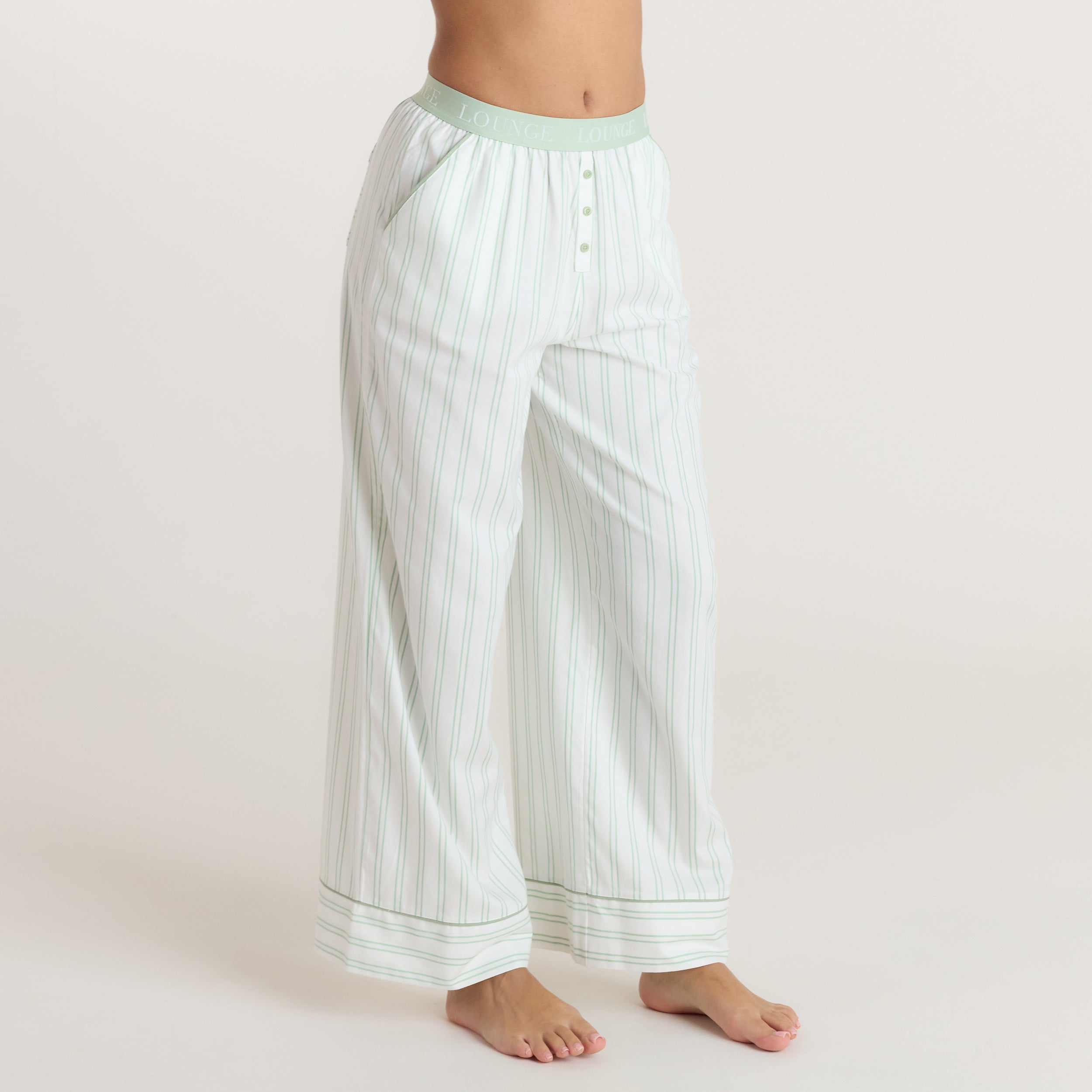 Mistletoe Pyjama Bottoms - Sage - Image 5