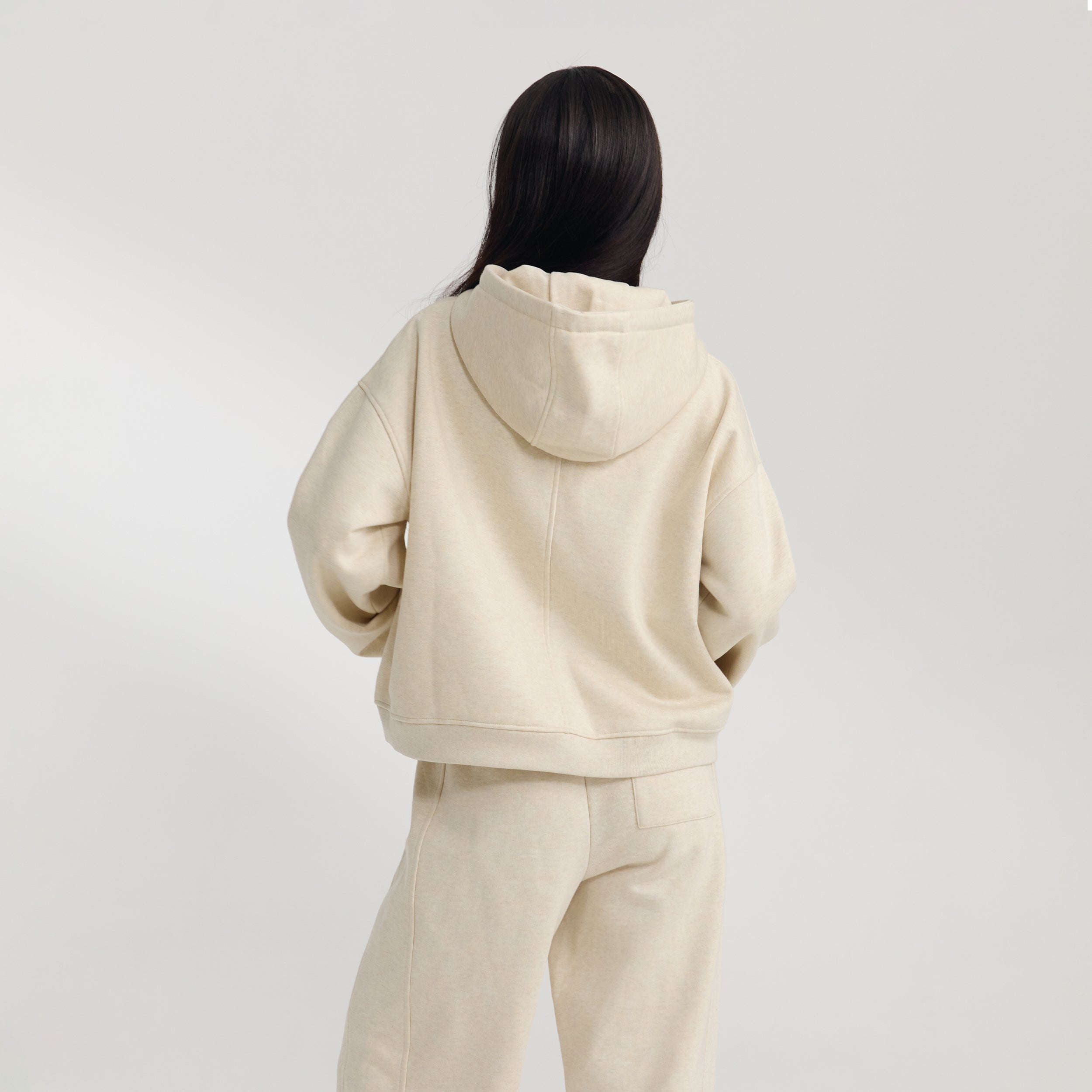 Oversized Hoodie - Oat Marl - Image 5