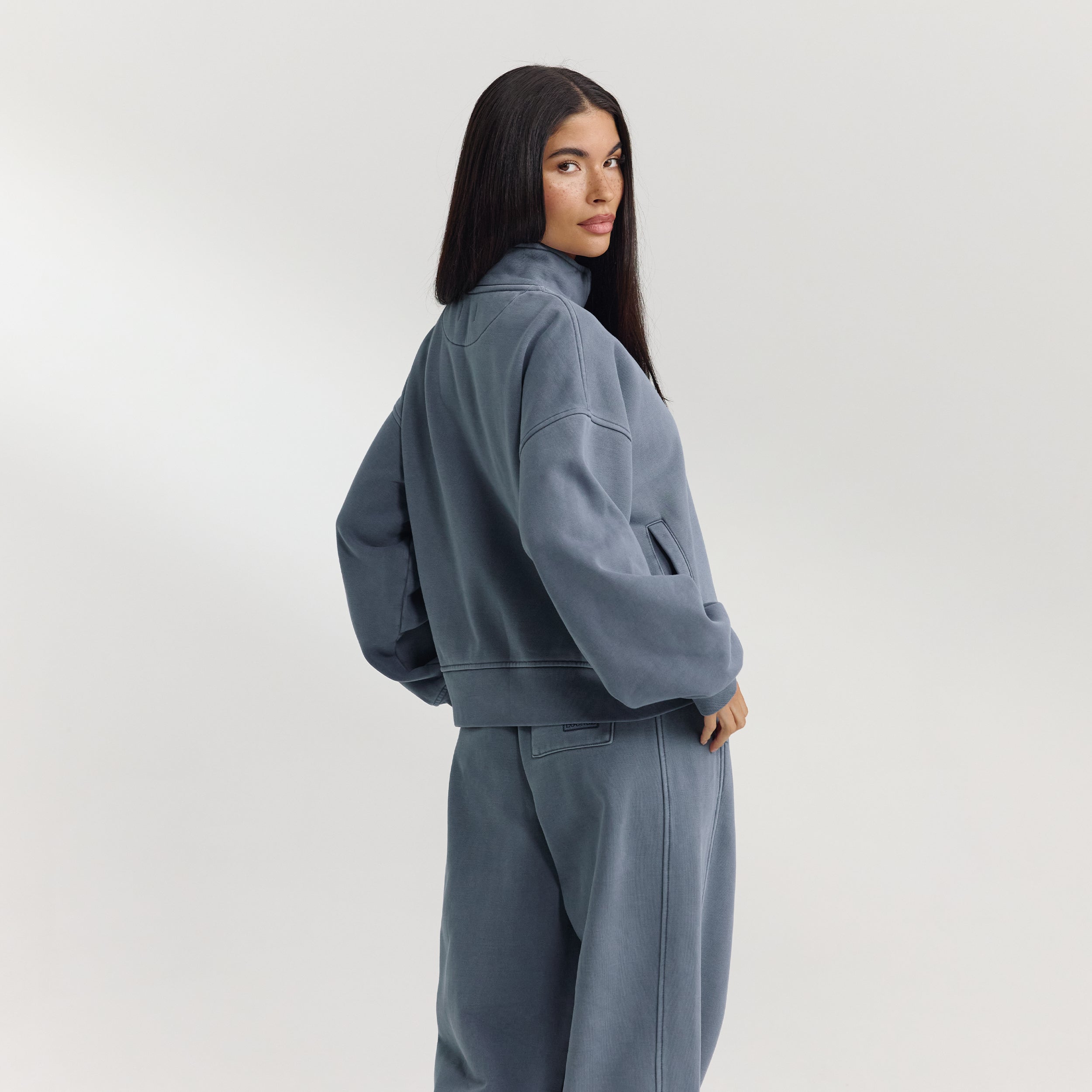 Quarter-Zip Jumper - Washed Blue - Image 6
