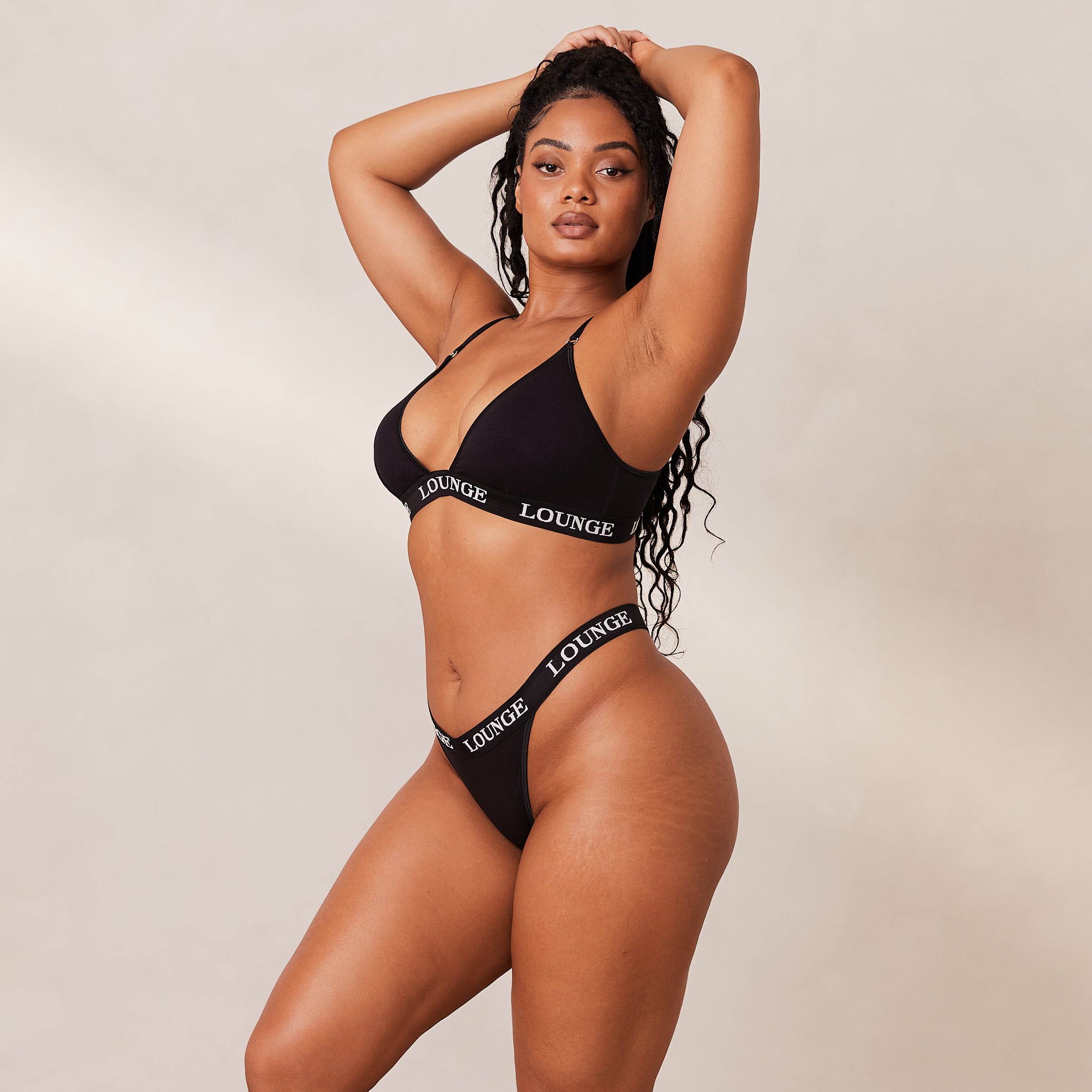 Bamboo Triangle Bra - All Black - Image 11