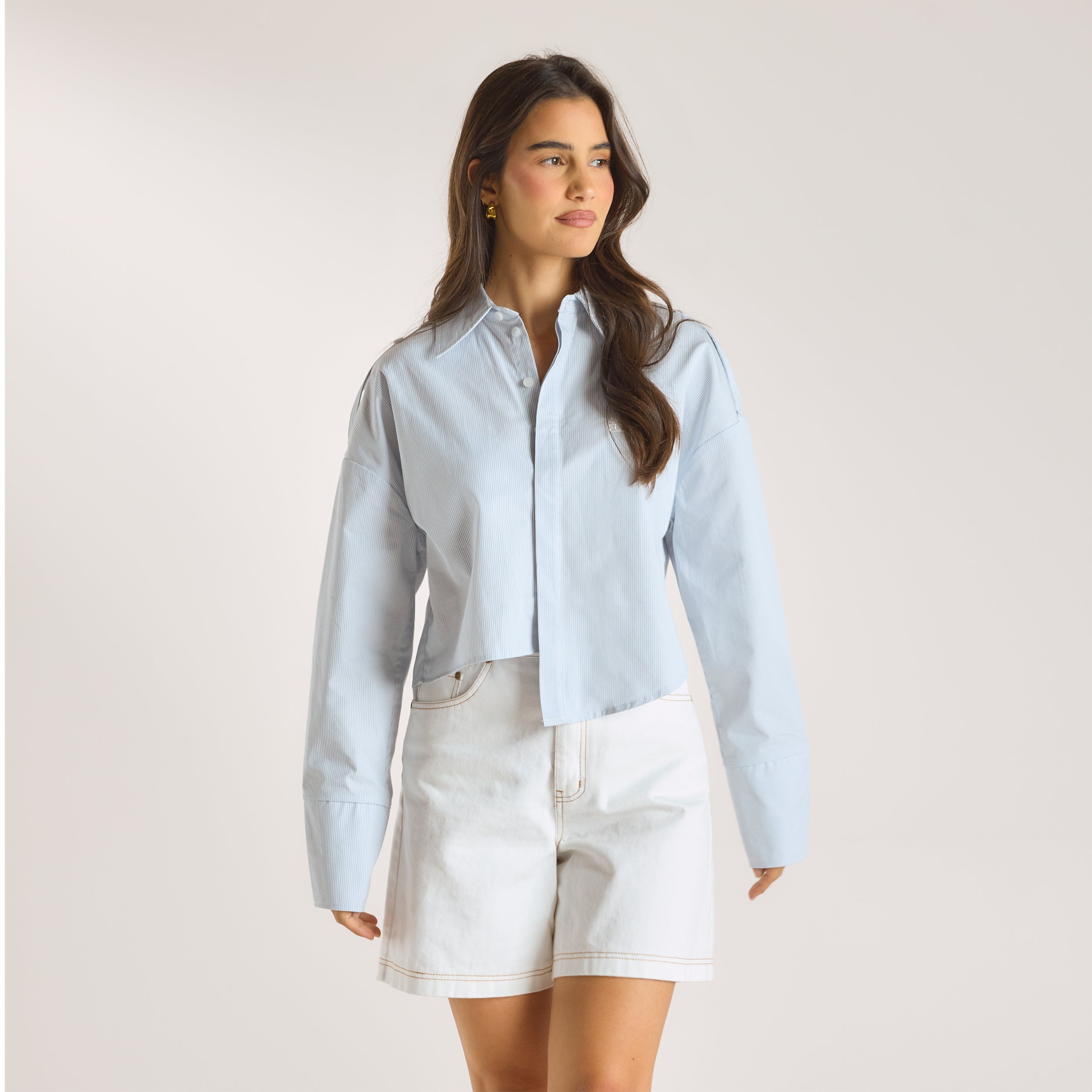 Asymmetric Shirt - Blue Stripe - Image 5