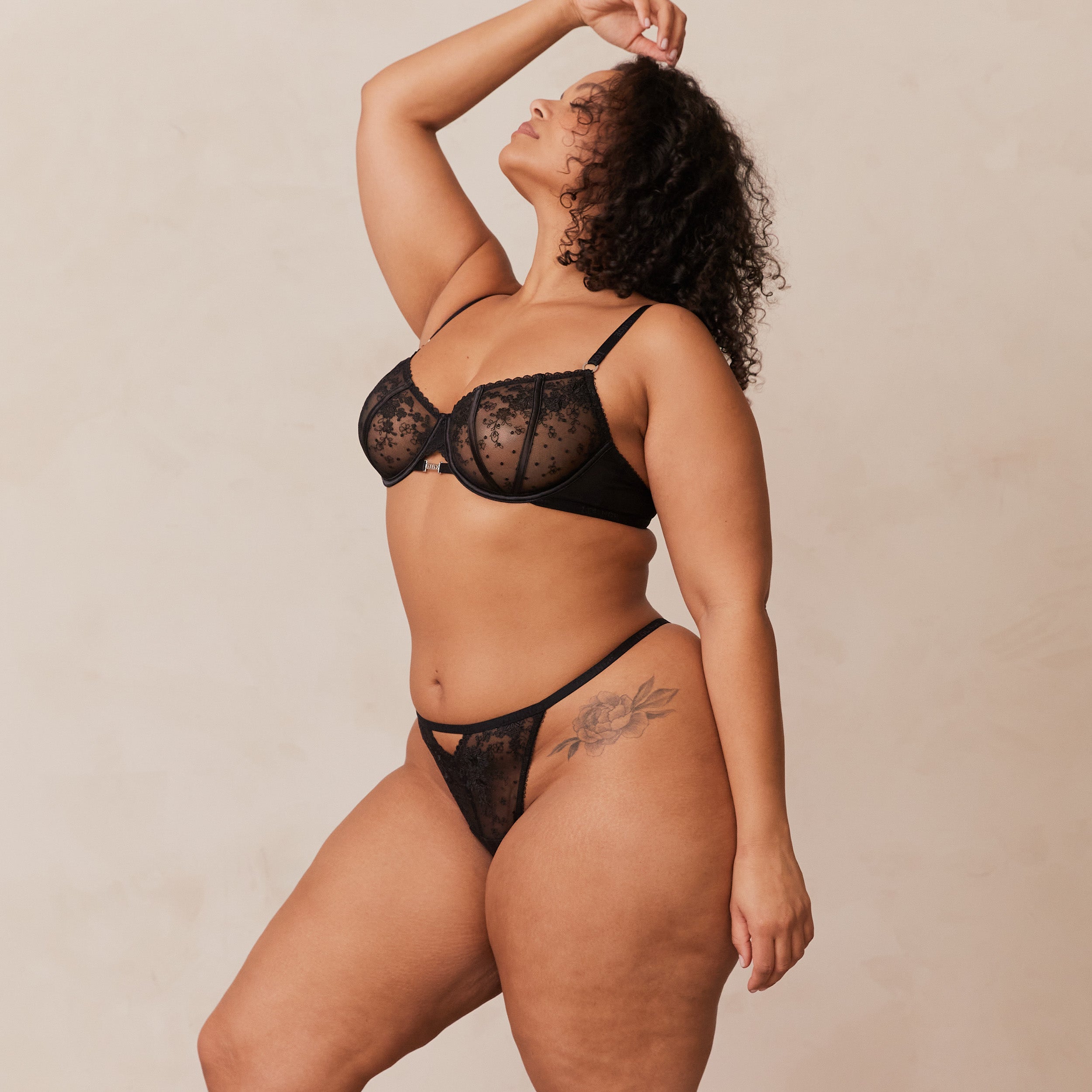 Flirt Balcony Bra - Black - Image 11