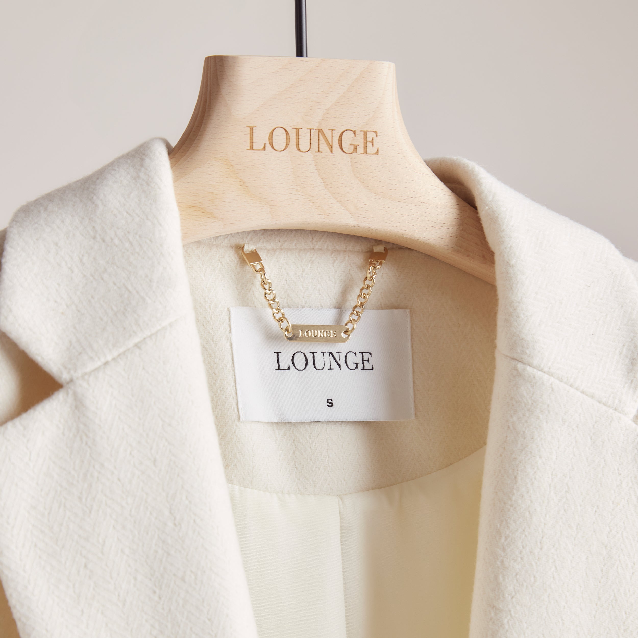 Wool Blazer Coat - Cream - Image 5
