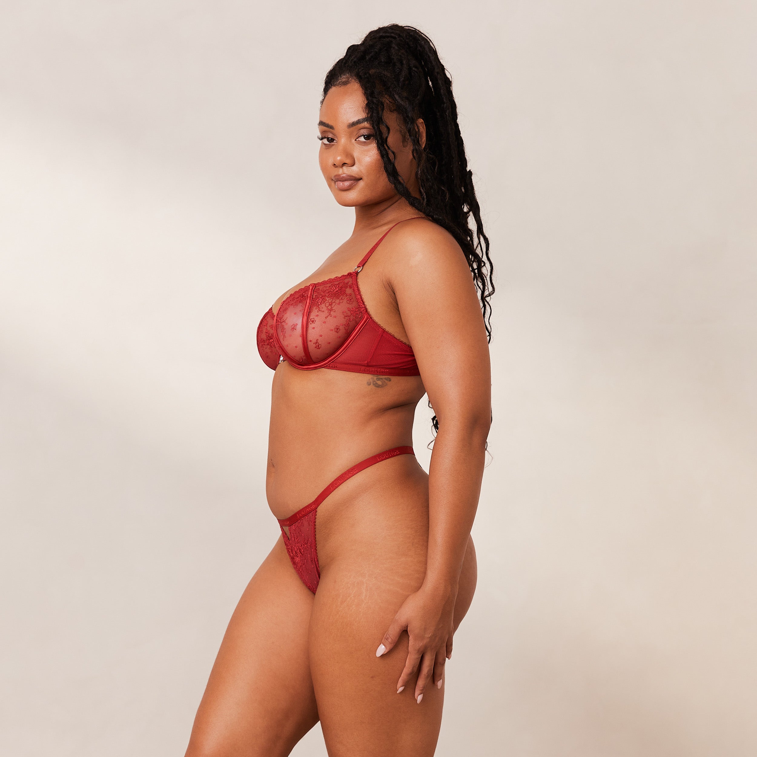 Flirt Balcony Bra - Maroon - Image 11