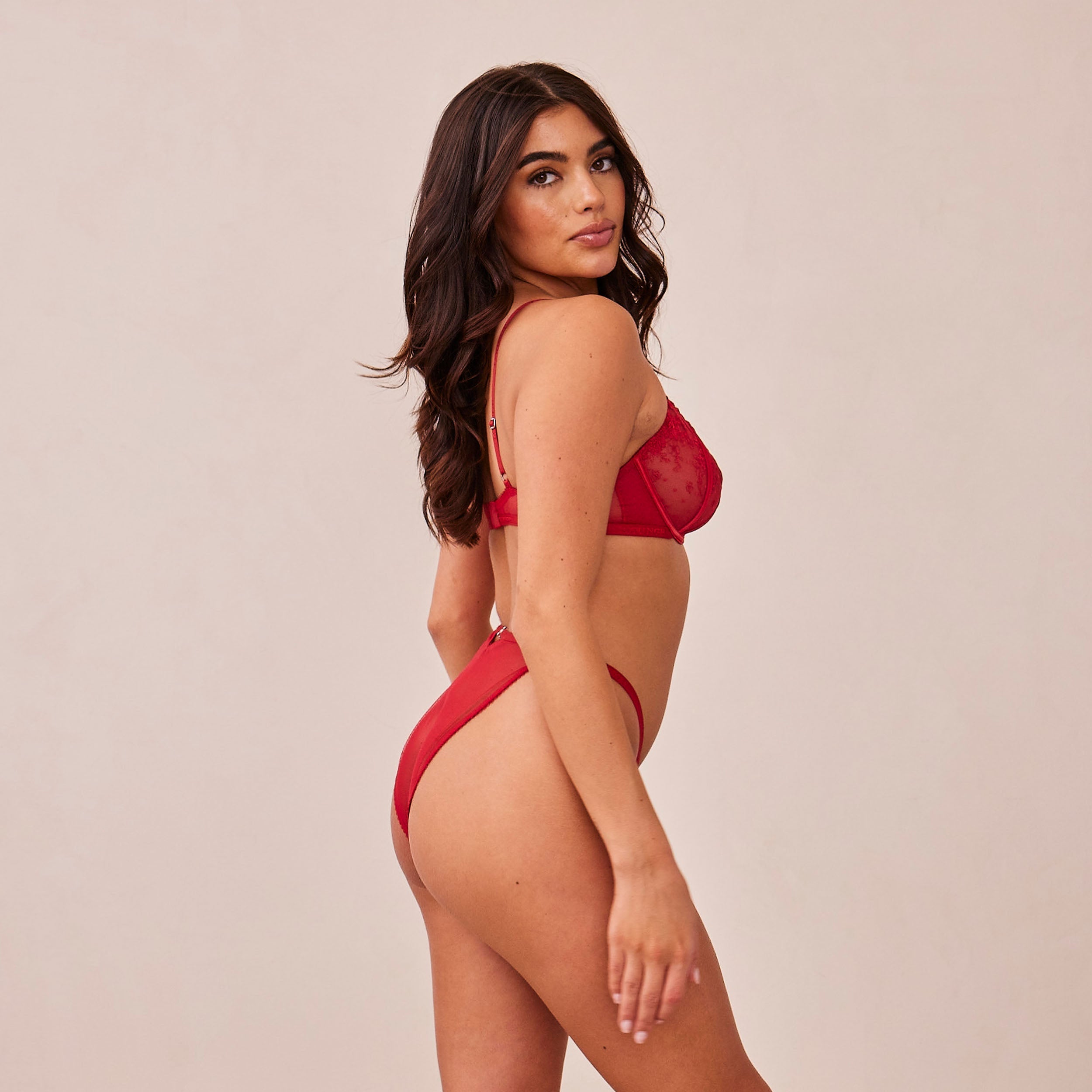 Flirt Balcony Bra - Maroon - Image 17