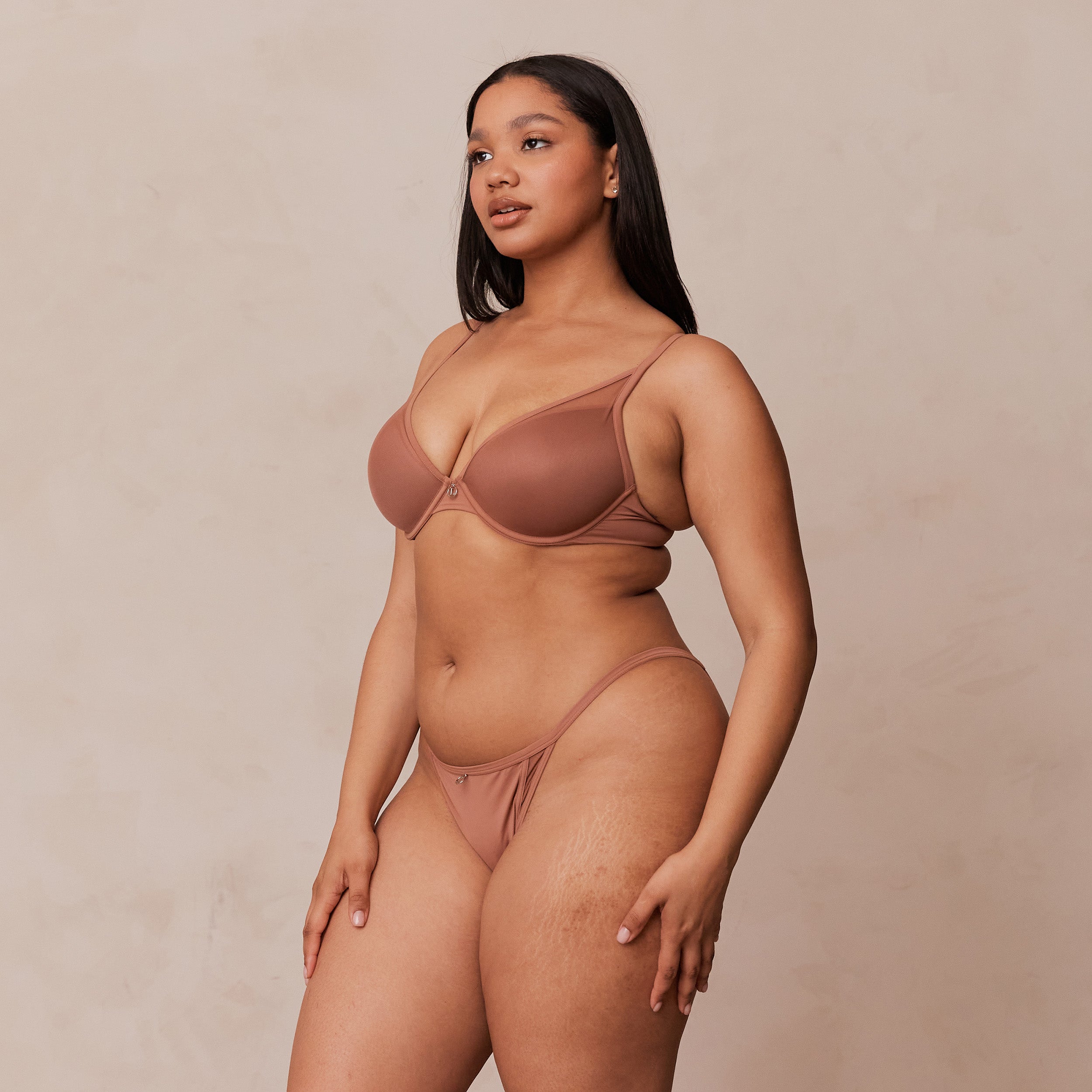 Classic Plunge T-shirt Bra - Mocha - Image 21