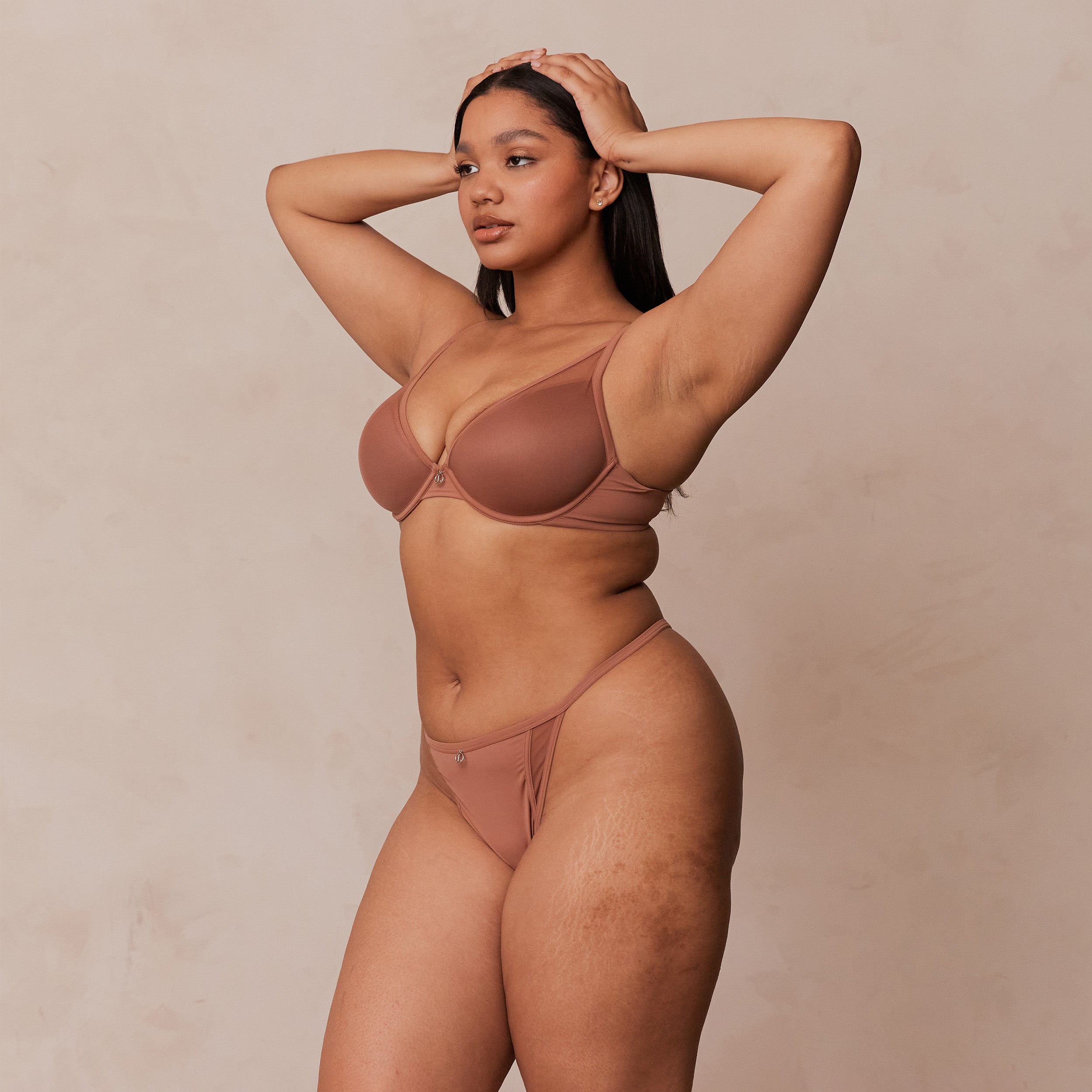 Classic Plunge T-shirt Bra - Mocha - Image 10