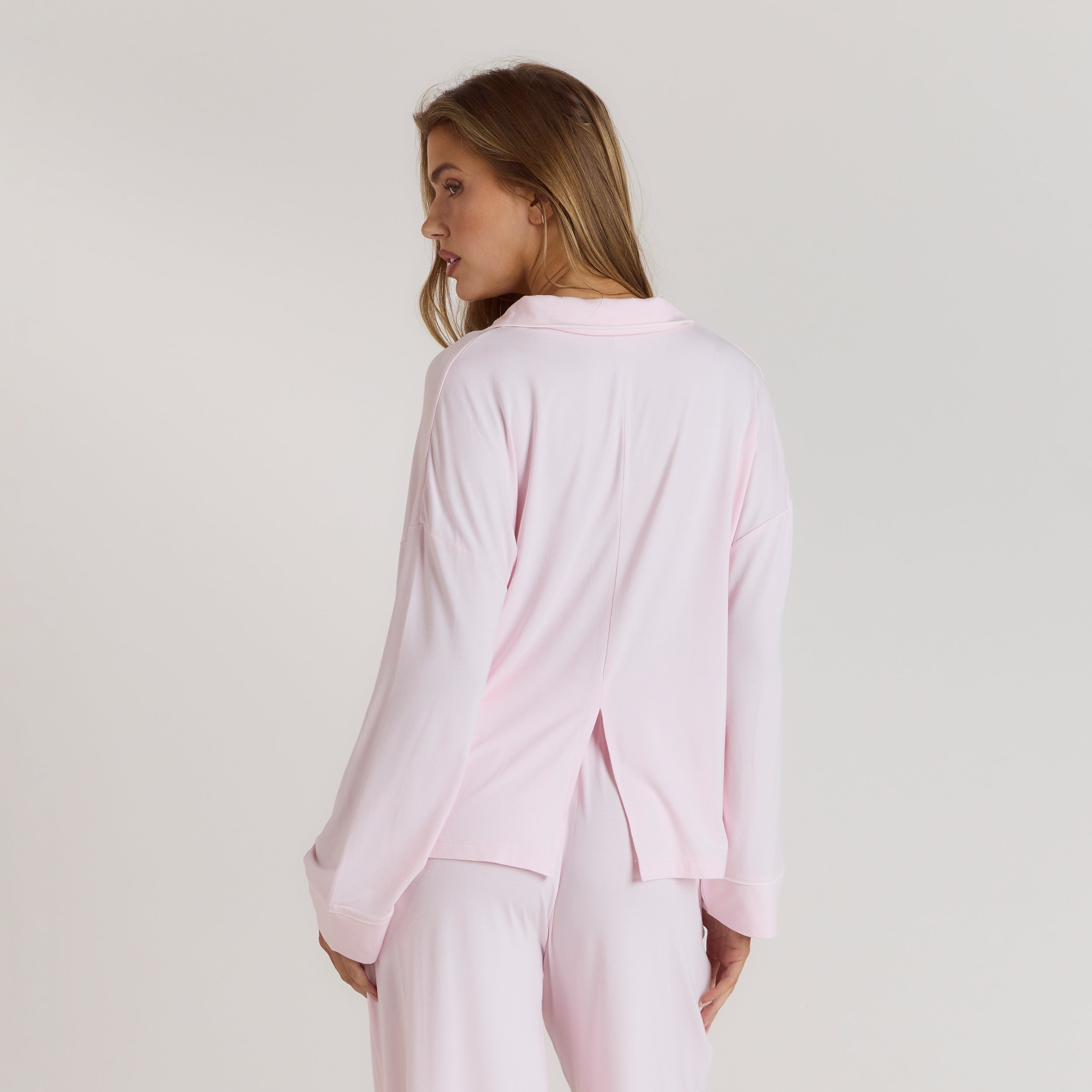 Modal Pyjama Shirt - Pink - Image 5