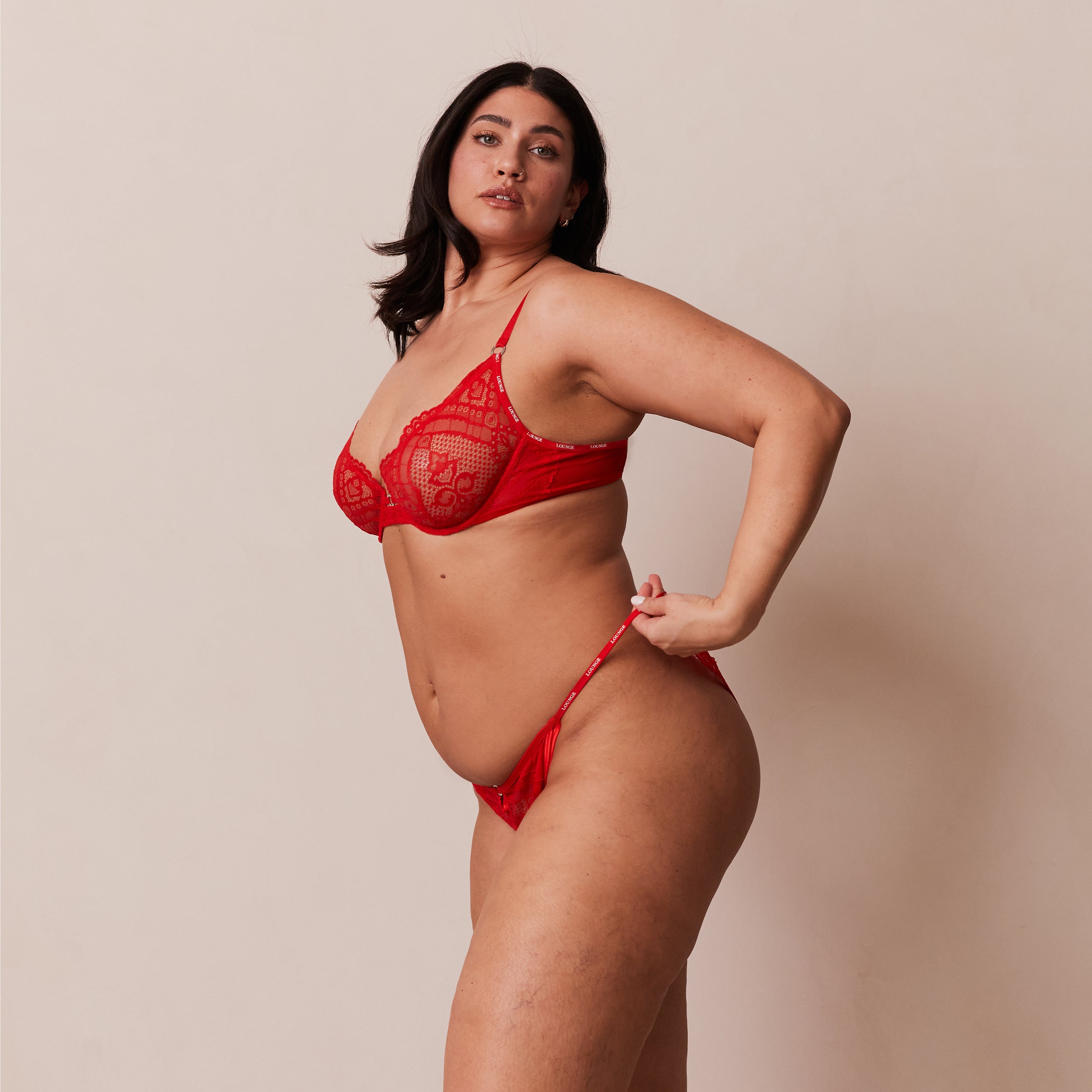 Charmed Balcony Bra - Red - Image 23