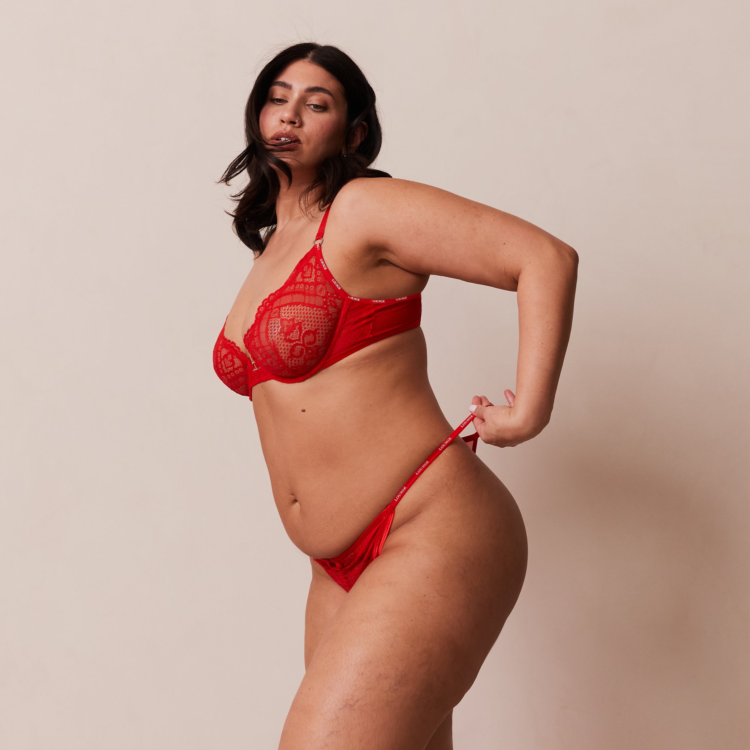 Charmed Balcony Bra - Red - Image 11