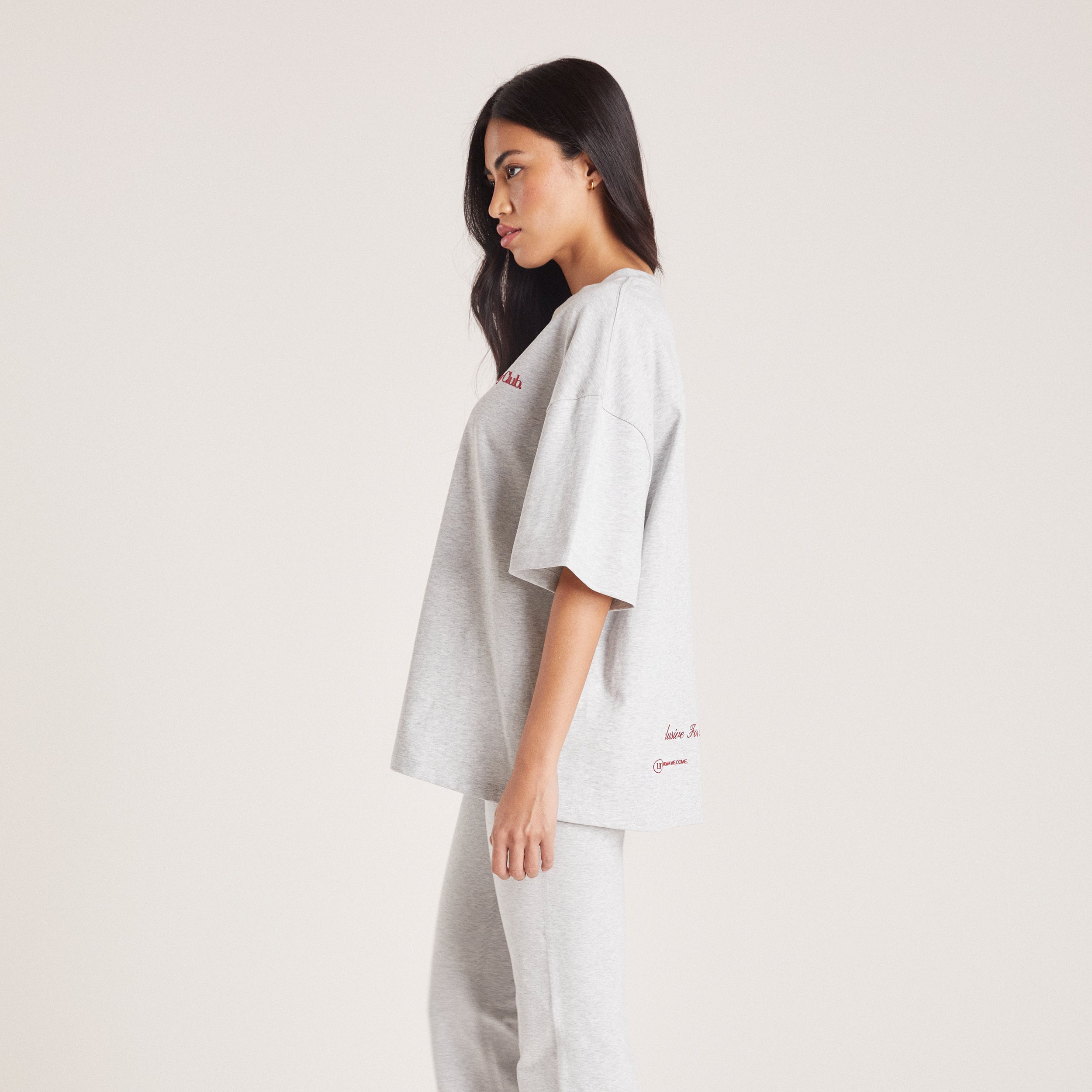 Boxy T-Shirt - Grey Marl - Image 4
