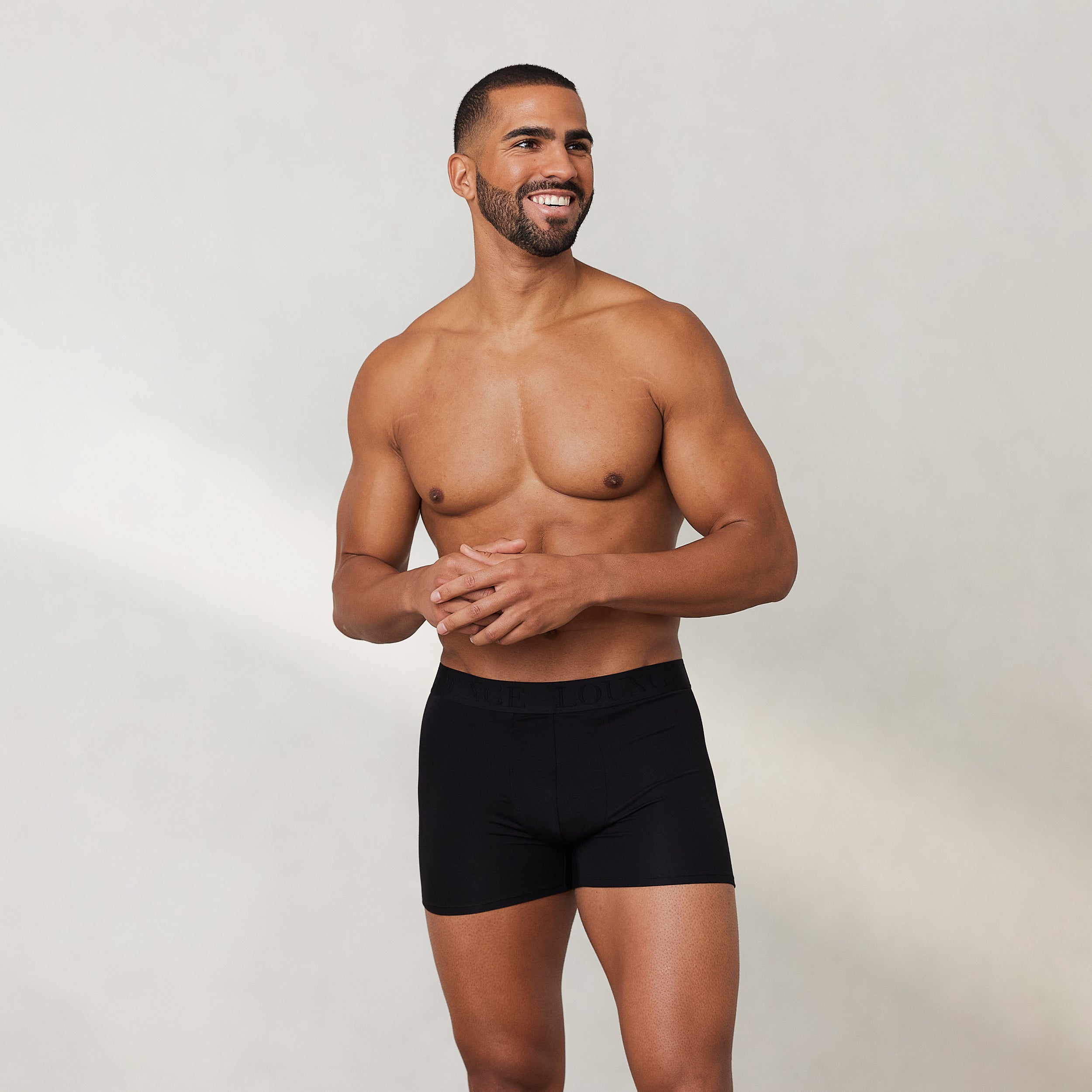 Men's Luxe Boxers (3-Pack) - Black - Image 6