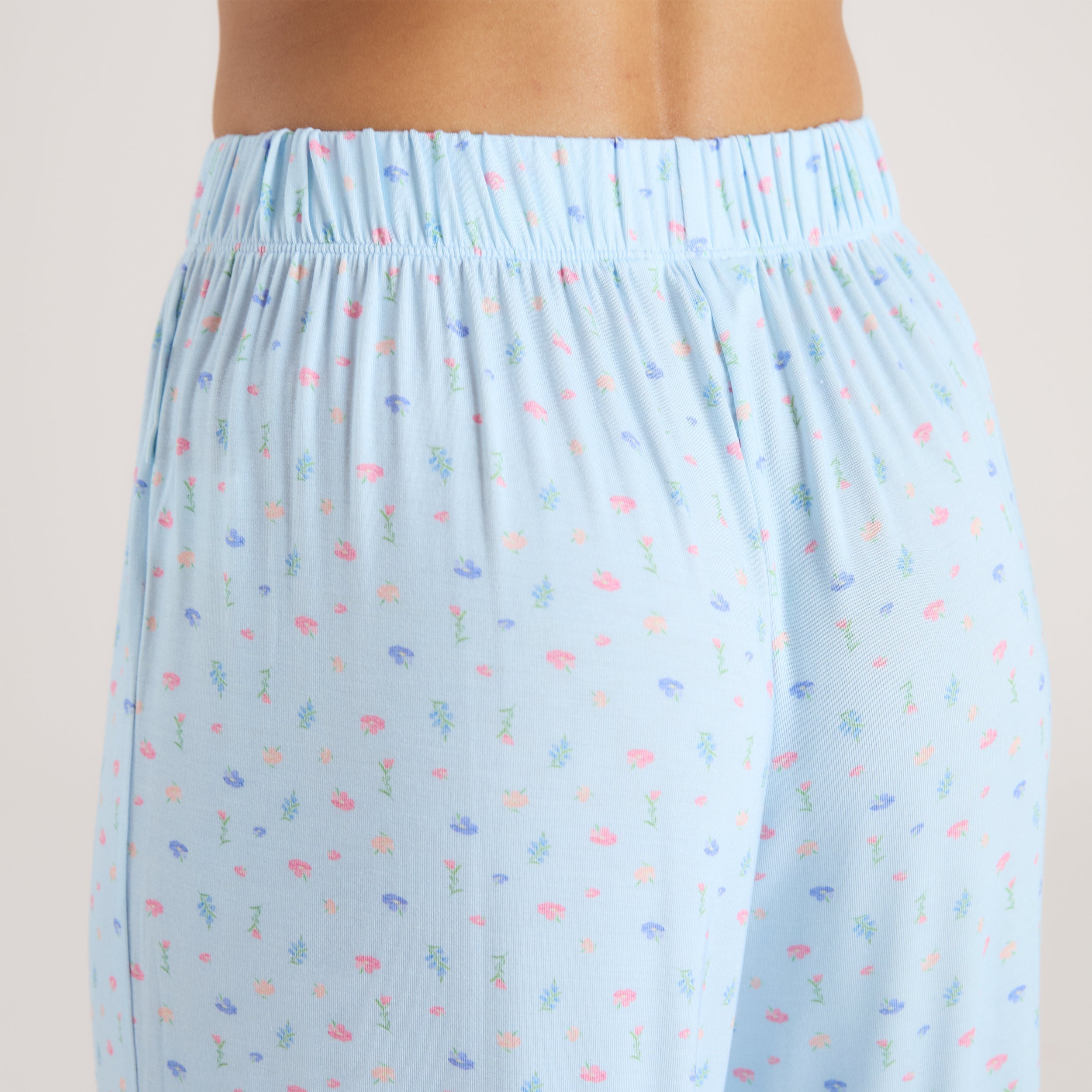Modal Pyjama Bottoms - Blue Floral - Image 6