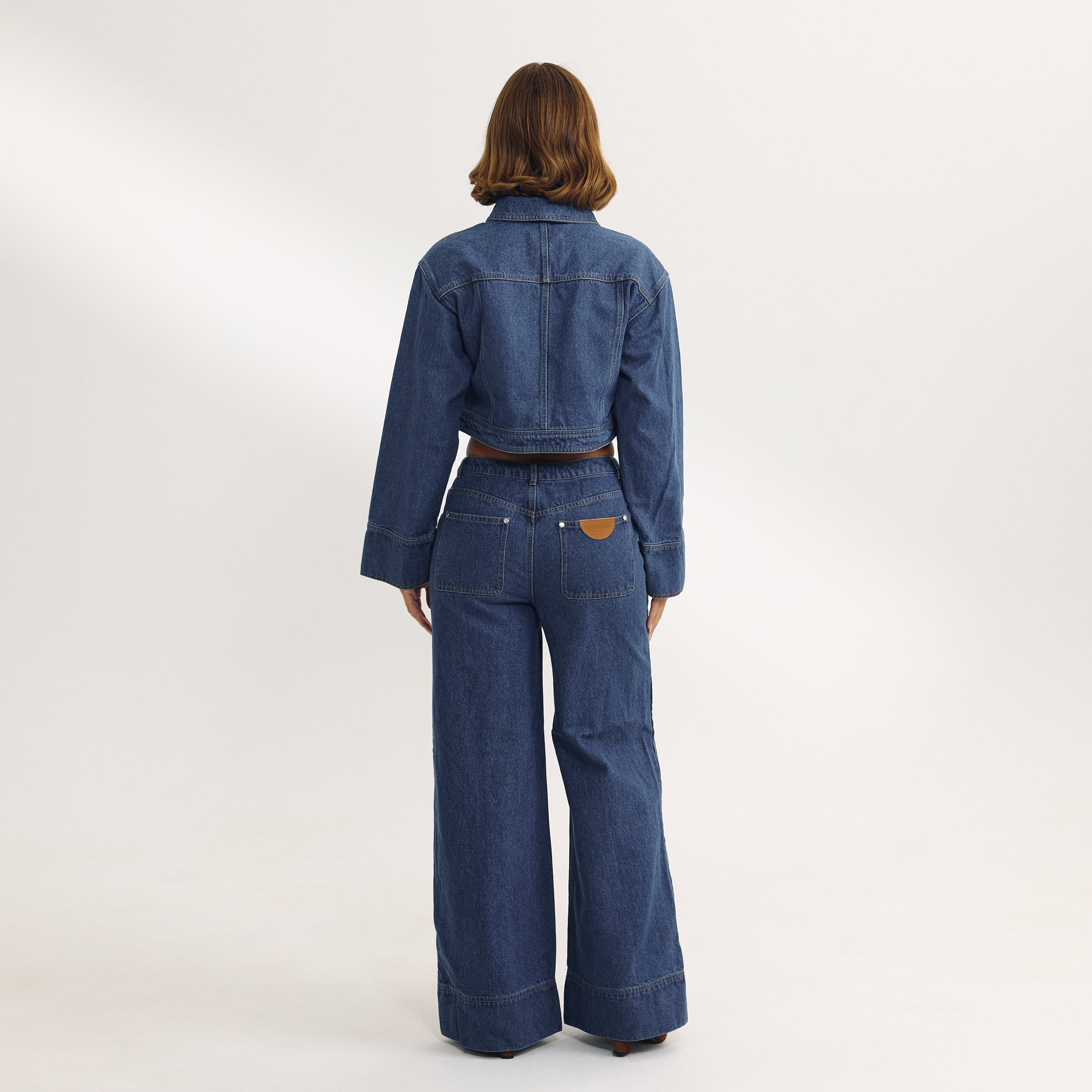 Boxy Denim Jacket - Blue - Image 5