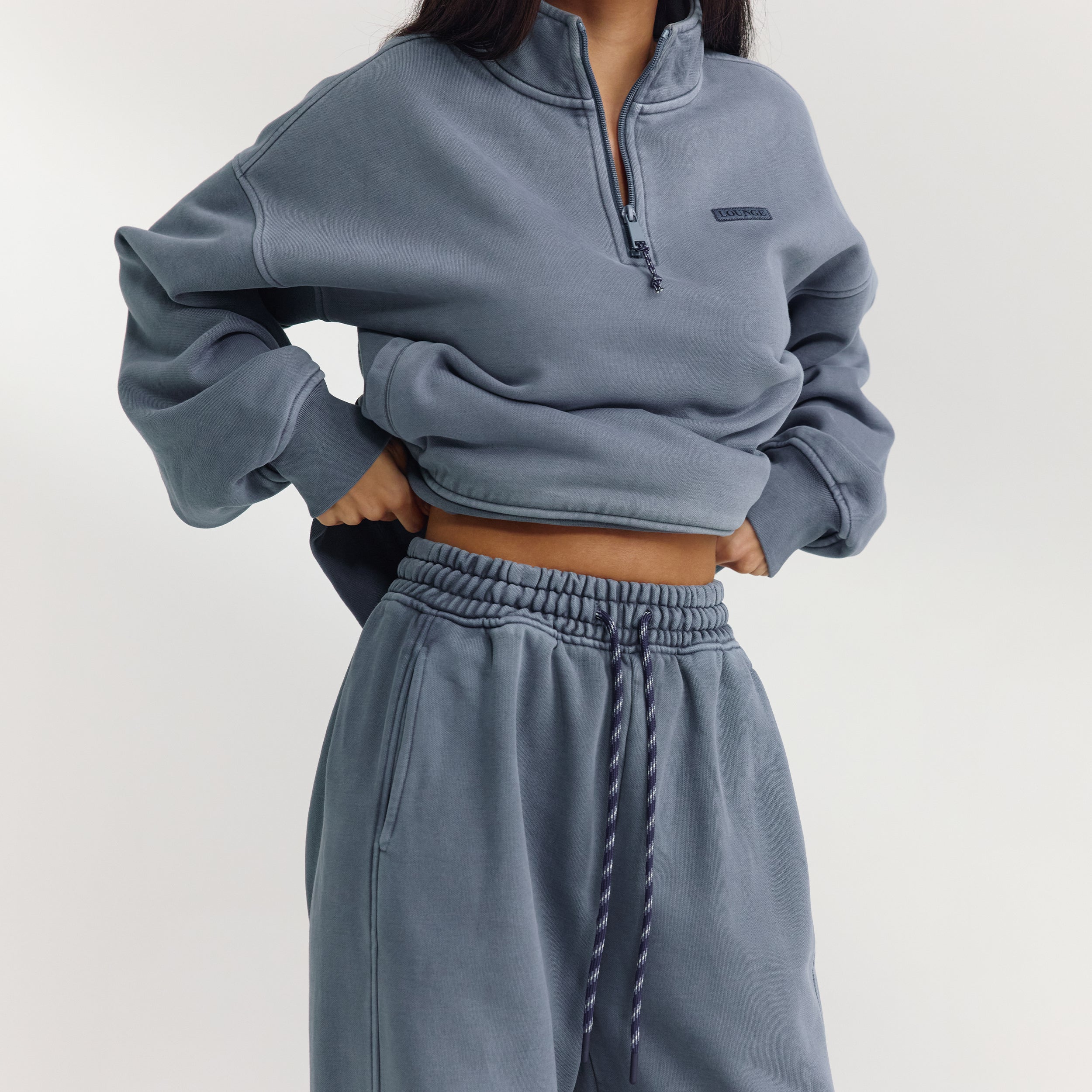 Straight-Leg Joggers - Washed Blue - Image 6