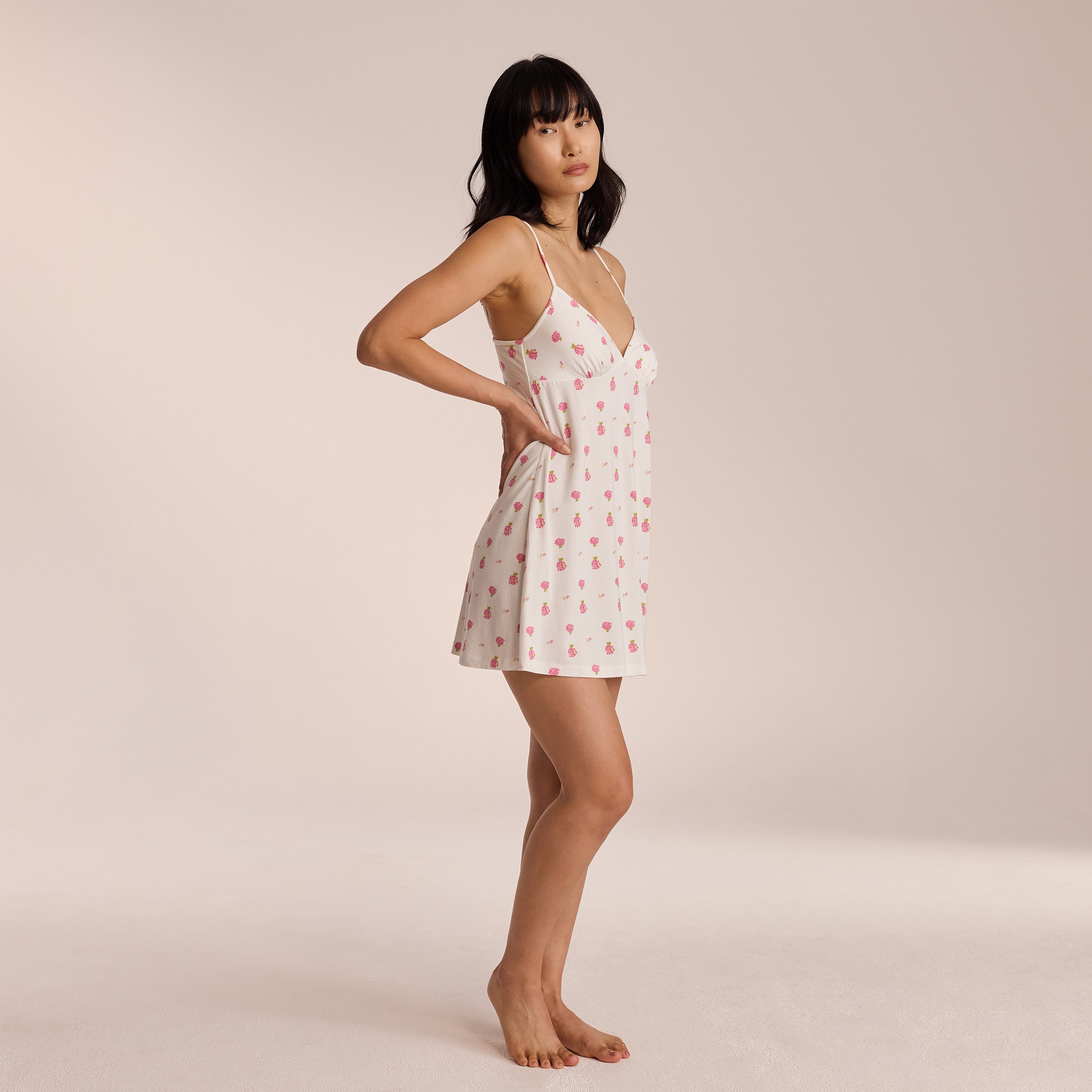 Modal Nightdress - White - Image 5