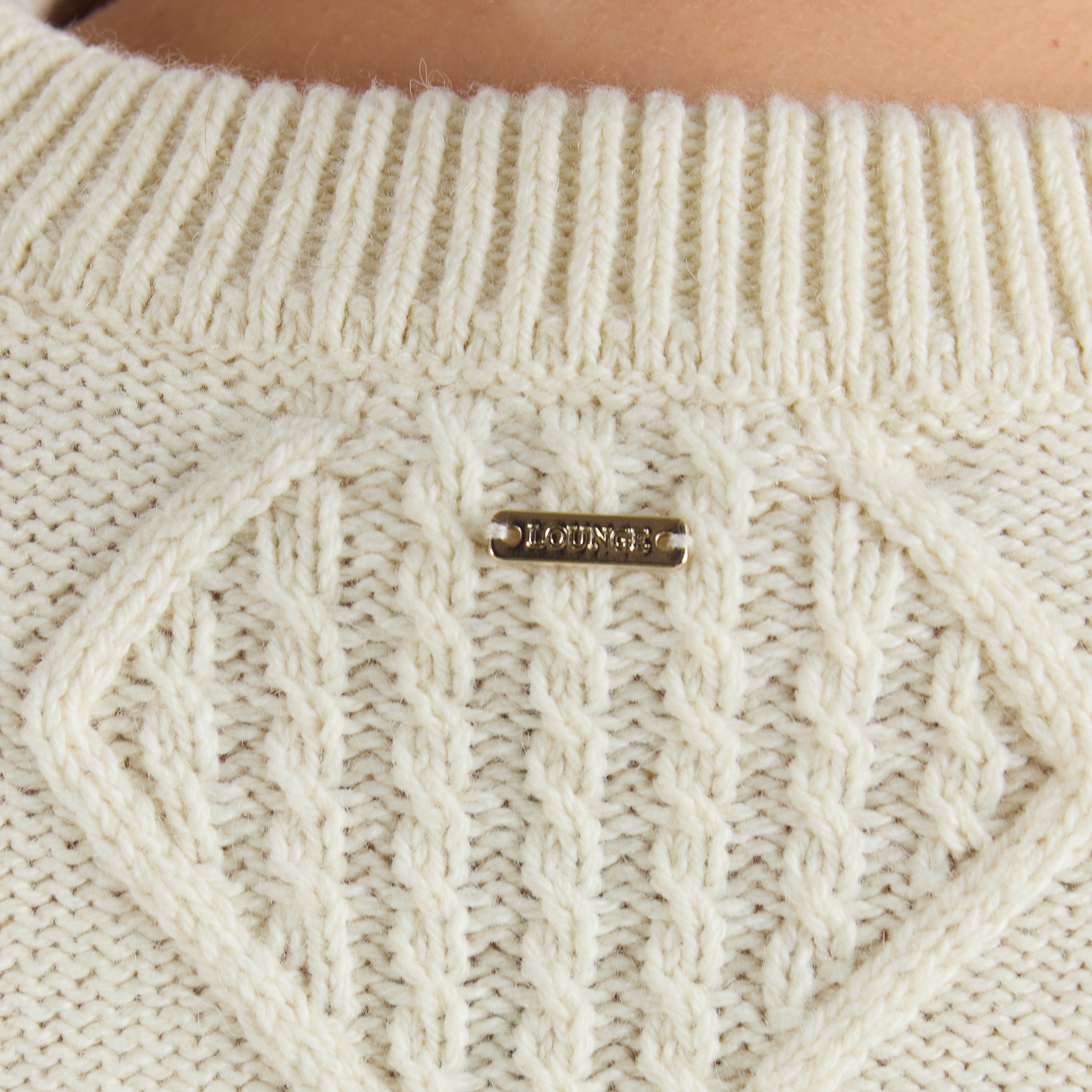 Cable-Knit Jumper - Cream - Image 6