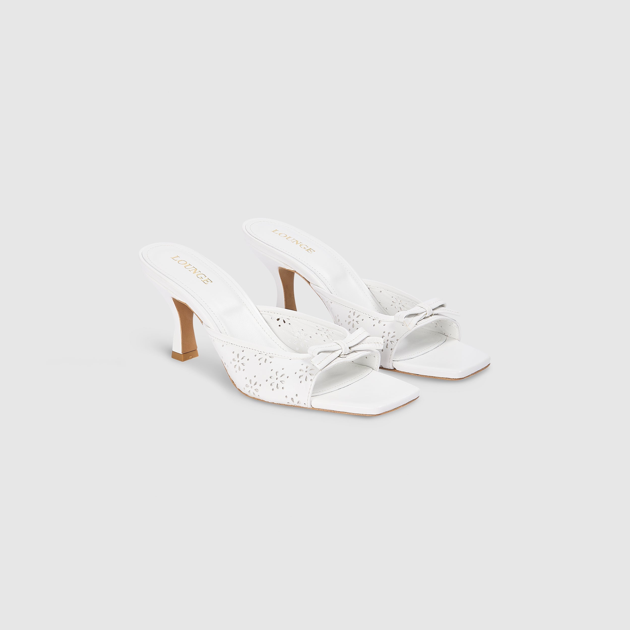 Capri Kitten Heels - White - Image 3