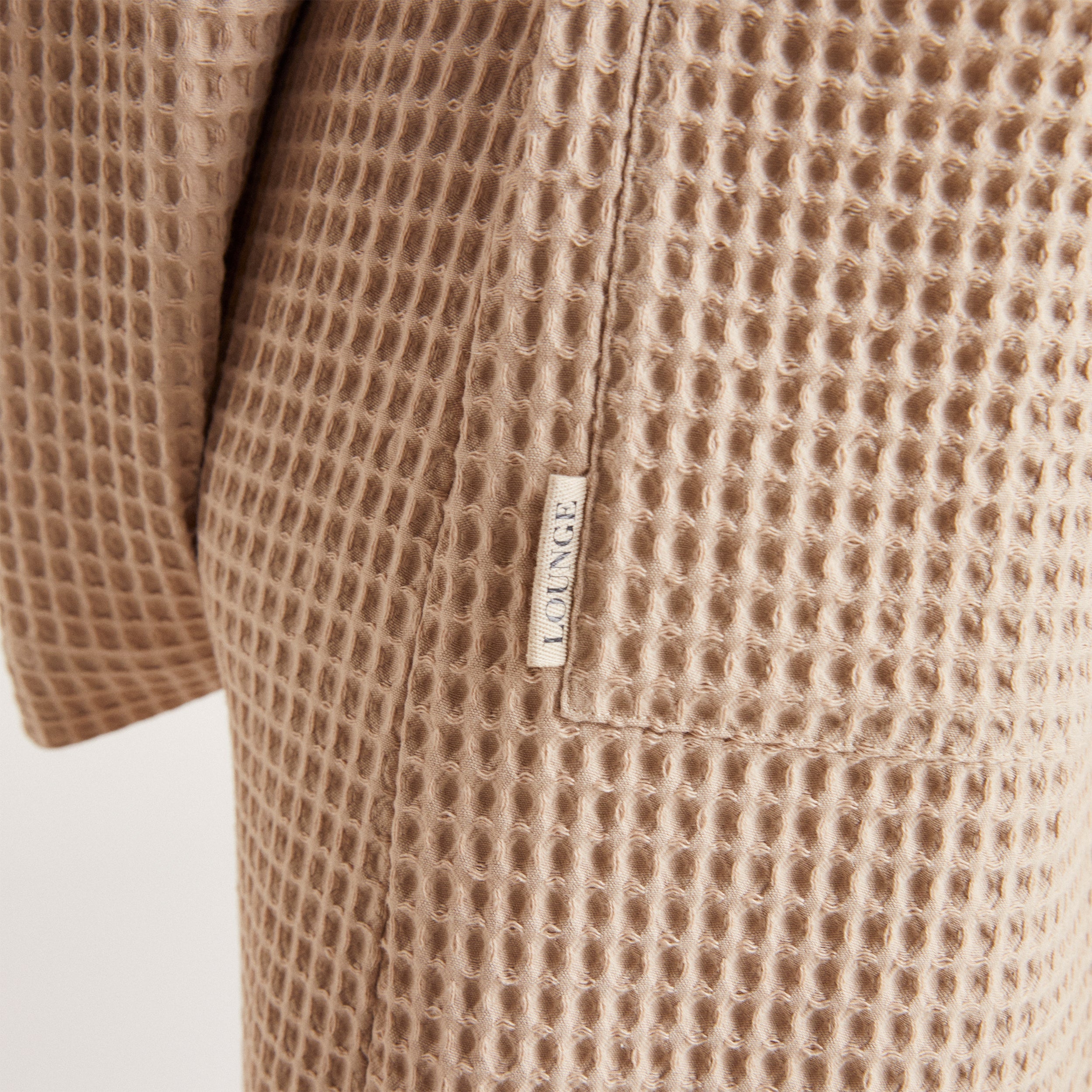 Waffle Dressing Gown - Mink - Image 6
