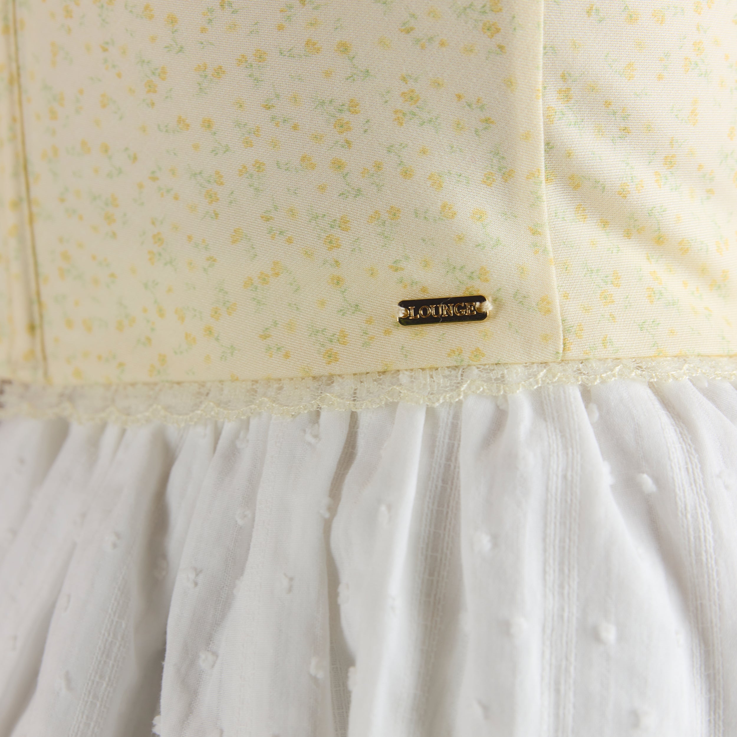 Lace Trim Corset Top - Lemon Floral - Image 7