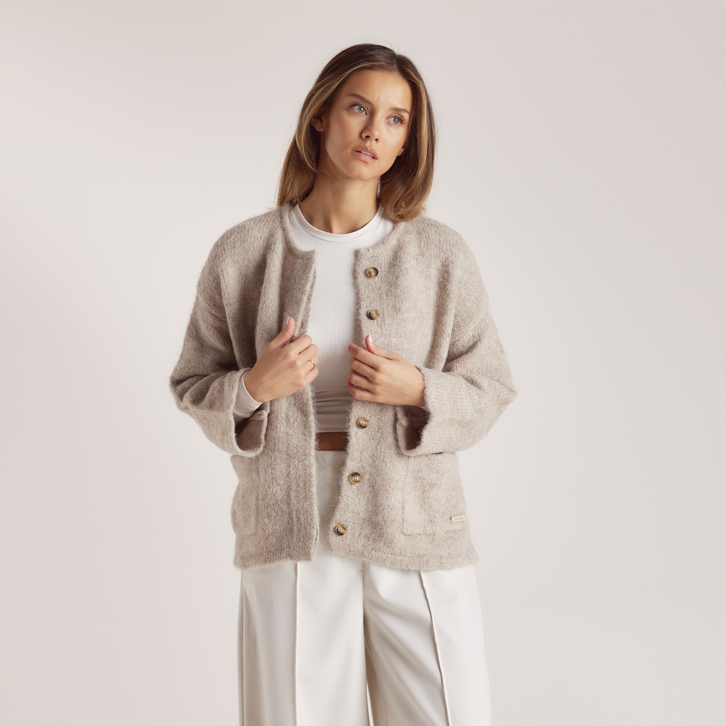 Alpaca Blend Jacket - Mink - Image 2