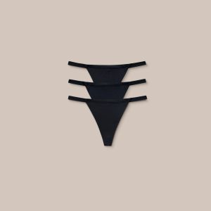 Basic G-Strings (3-Pack) - Black