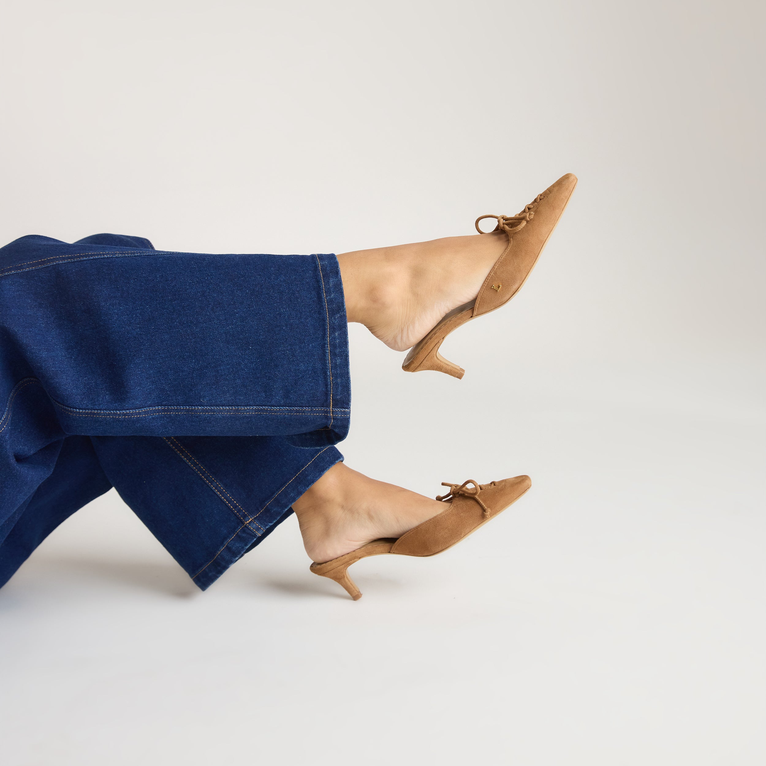 Annabelle Kitten Heels - Tan - Image 7