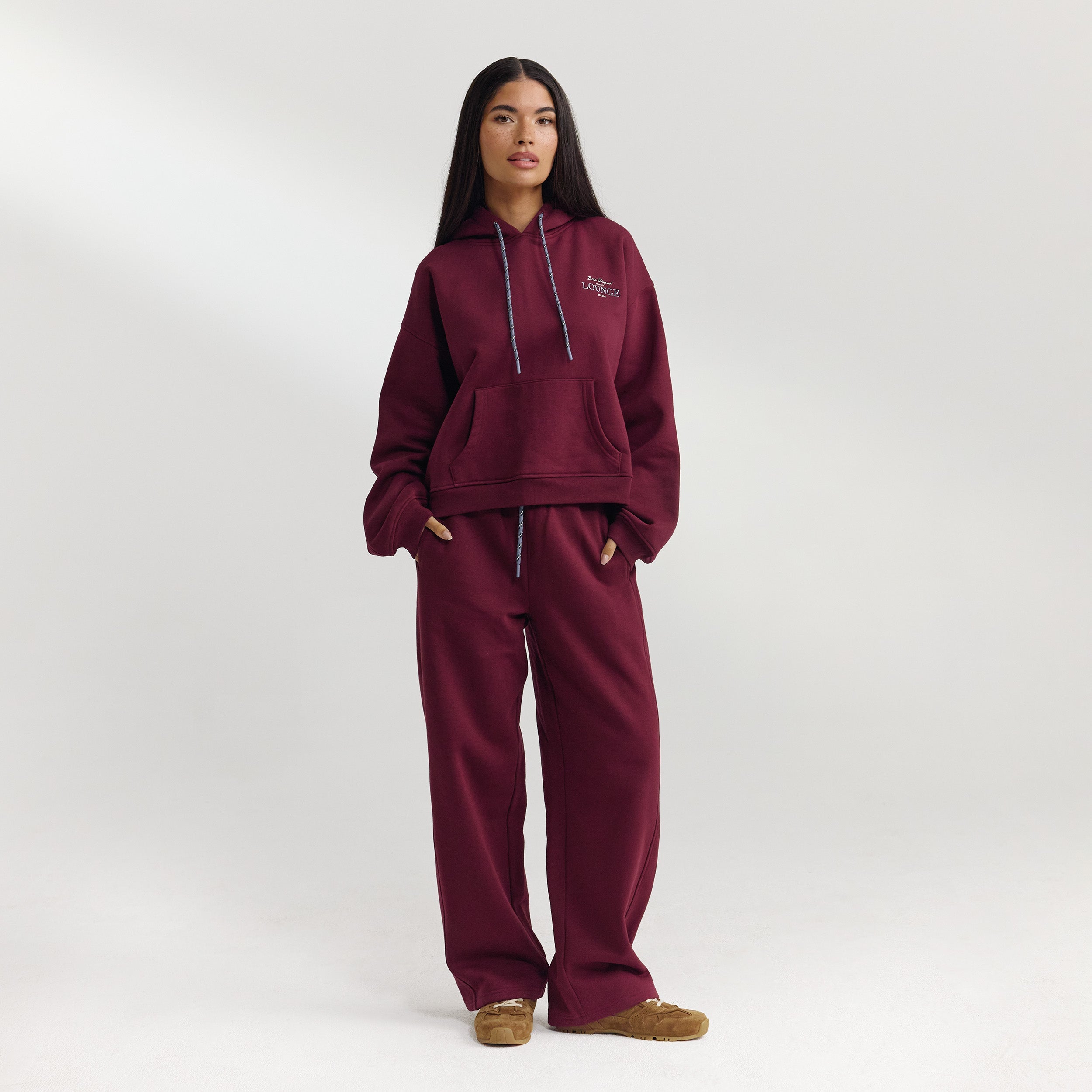Straight-Leg Joggers - Cherry Lacquer - Image 2