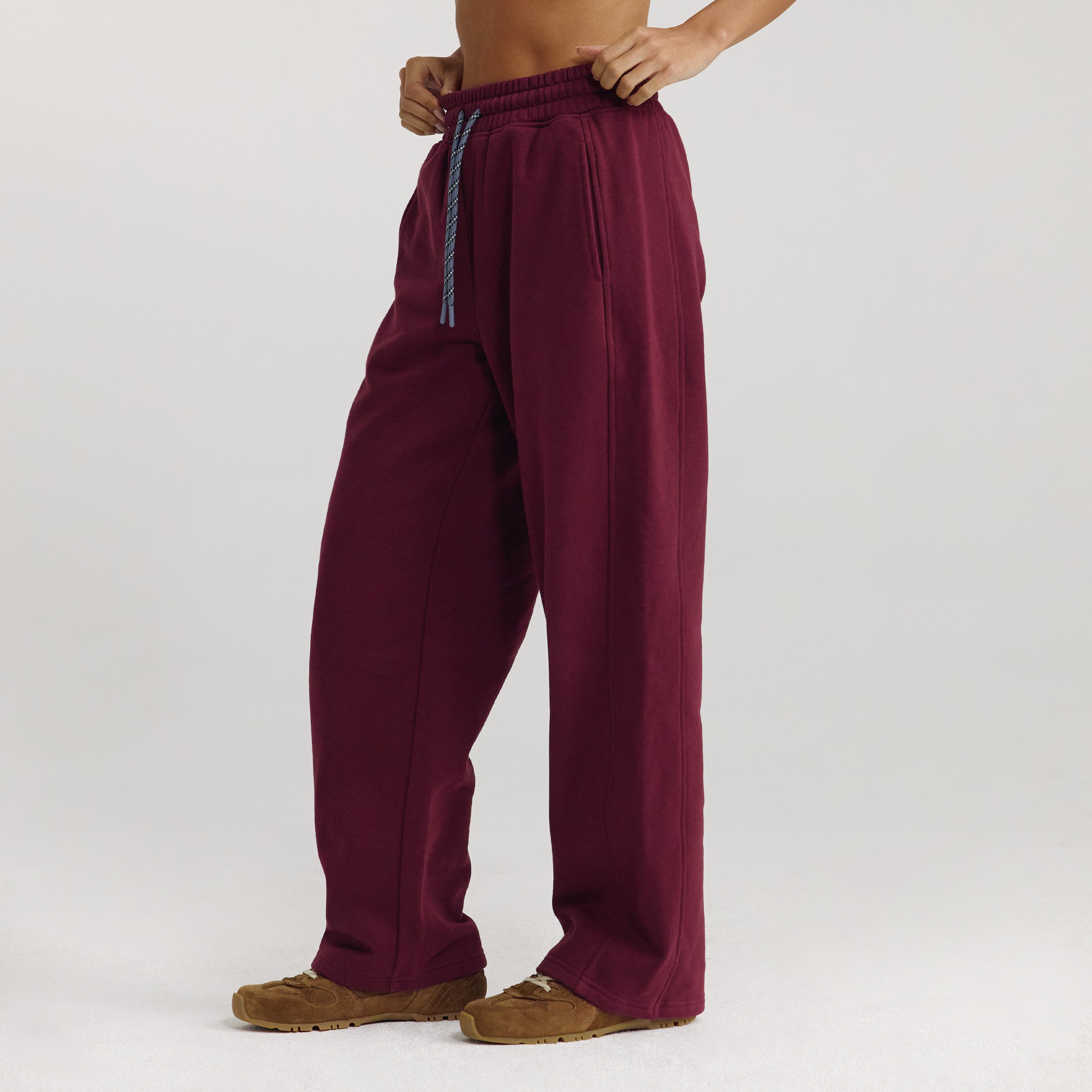 Straight-Leg Joggers - Cherry Lacquer - Image 3