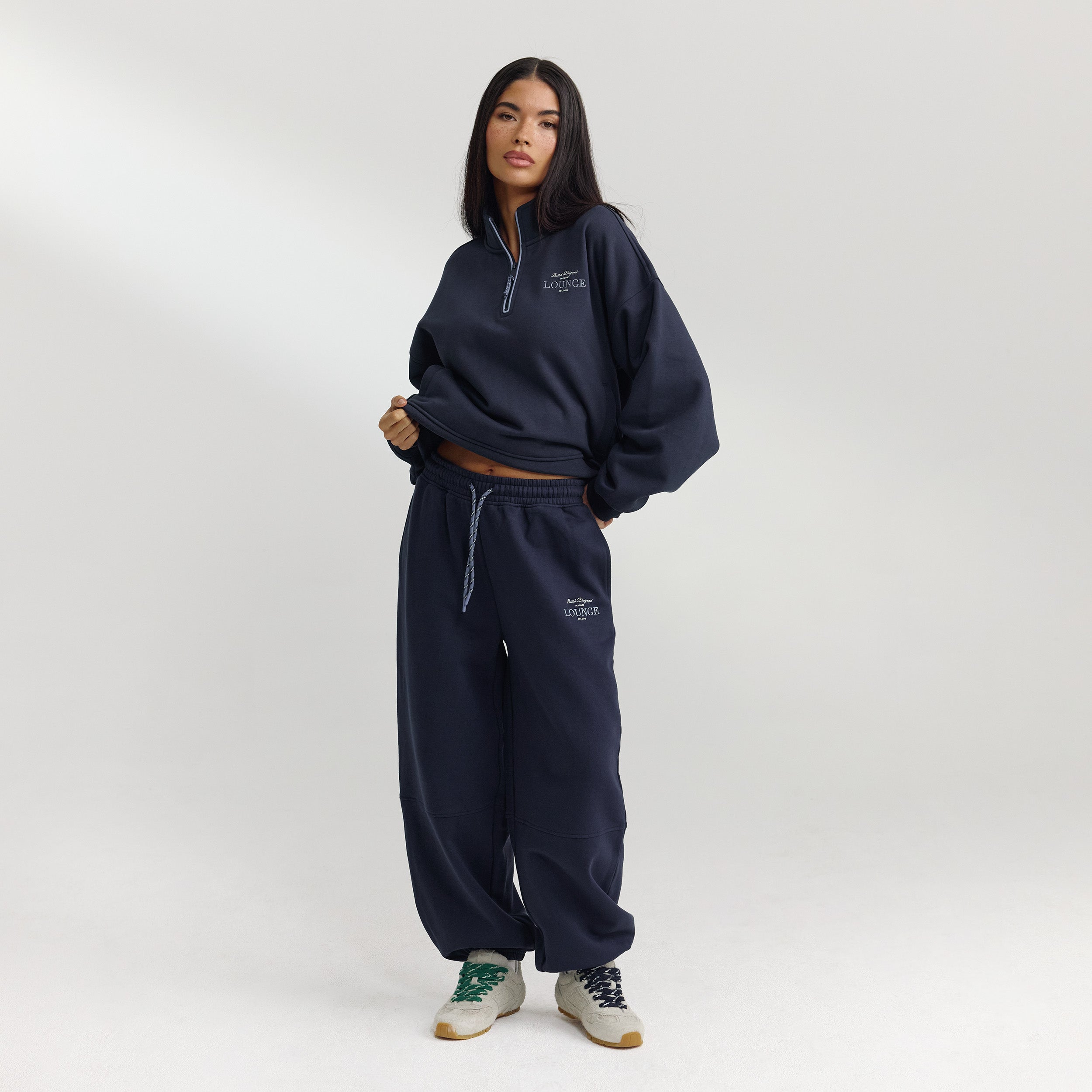 Barrel Leg Joggers - Dark Blue - Image 2