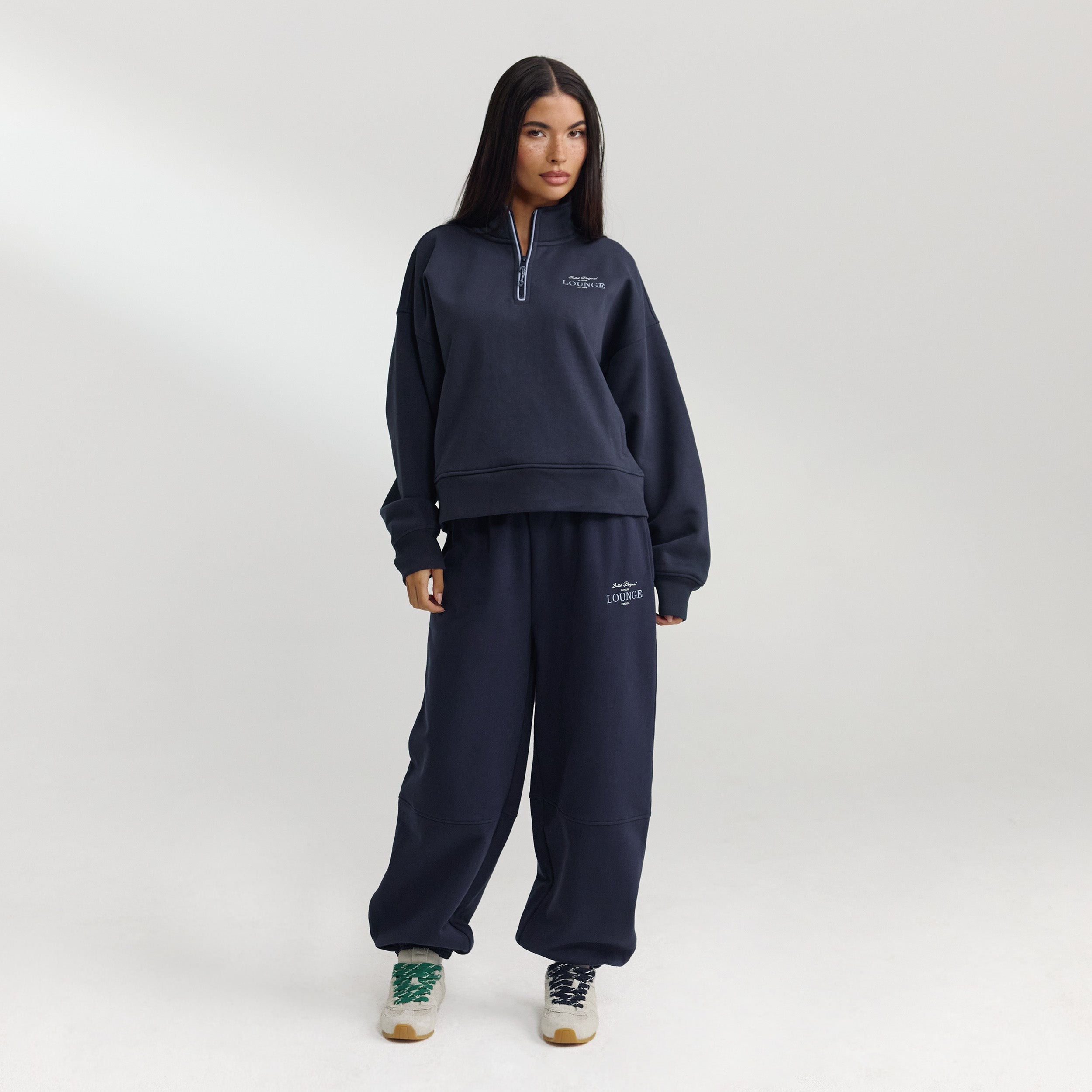 Quarter-Zip Jumper - Dark Blue - Image 4