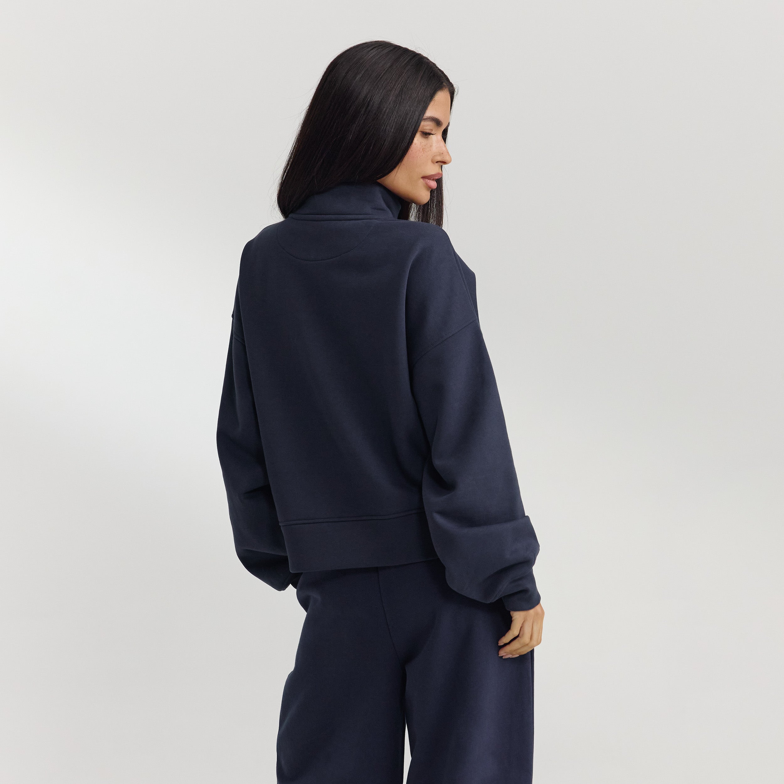 Quarter-Zip Jumper - Dark Blue - Image 5