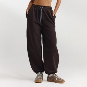 Barrel Leg Joggers - Dark Chocolate