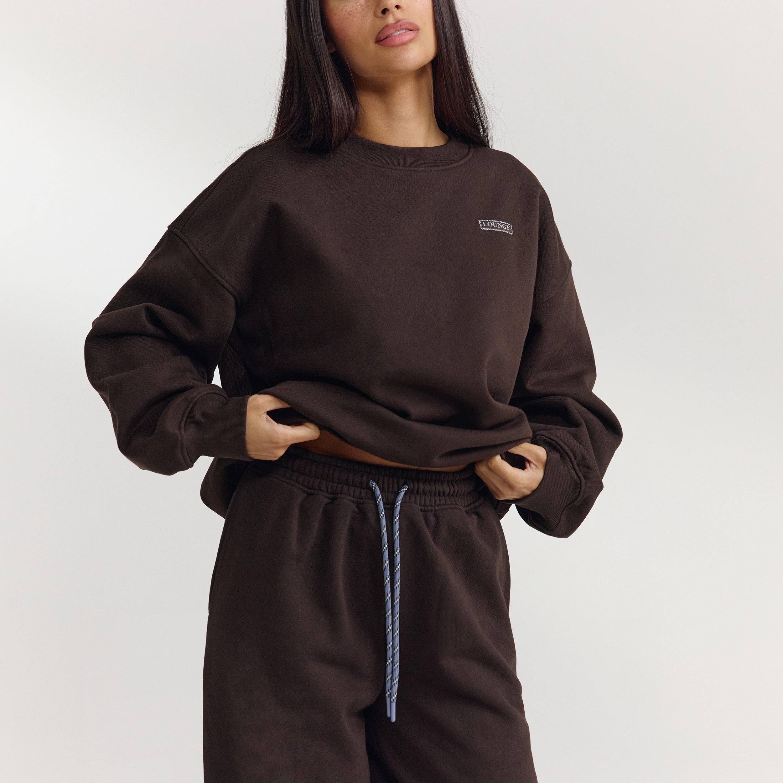 Barrel Leg Joggers - Dark Chocolate - Image 4