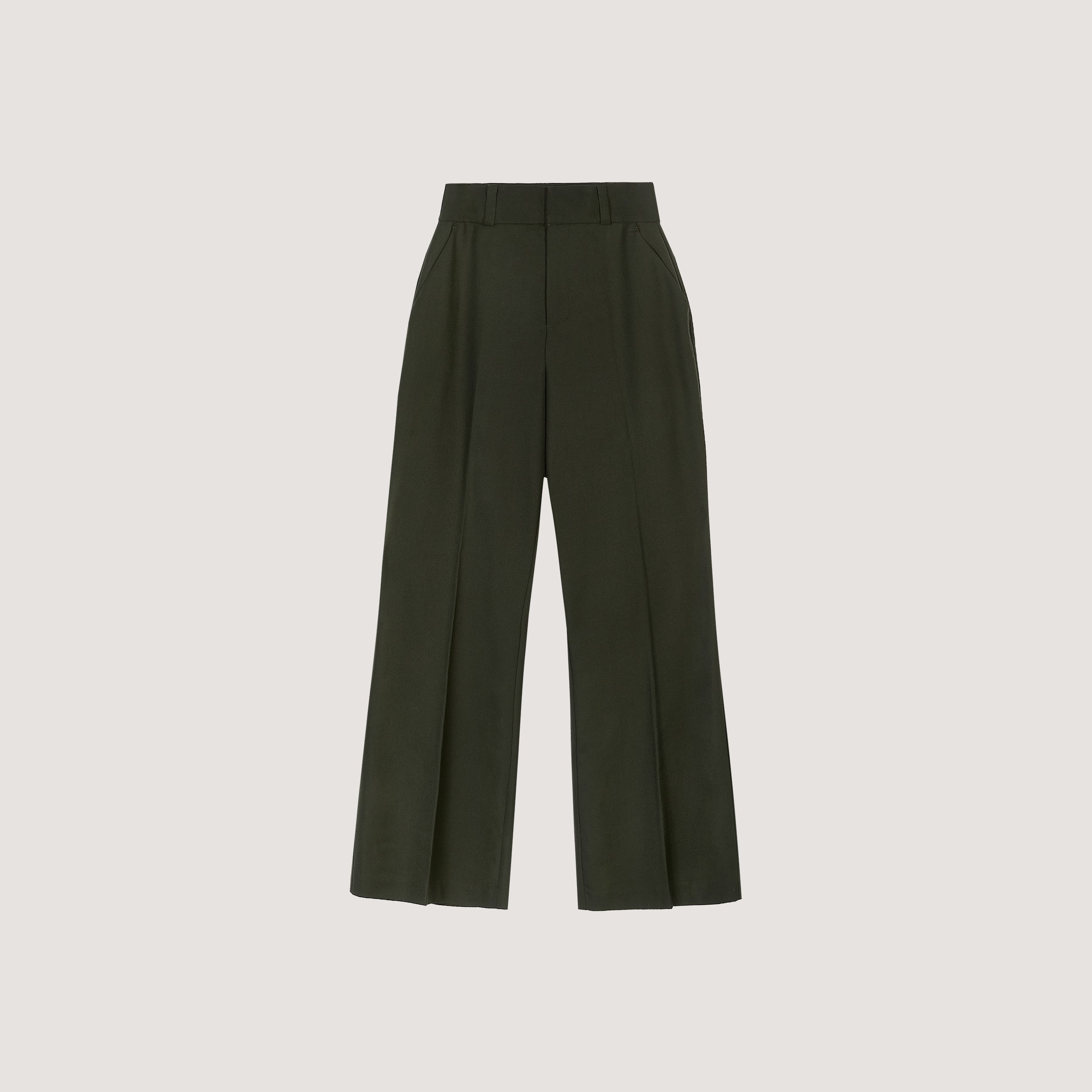 Flared Trousers - Dark Green - Image 7