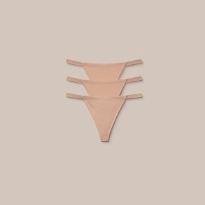 Basic G-Strings (3-Pack) - Honey