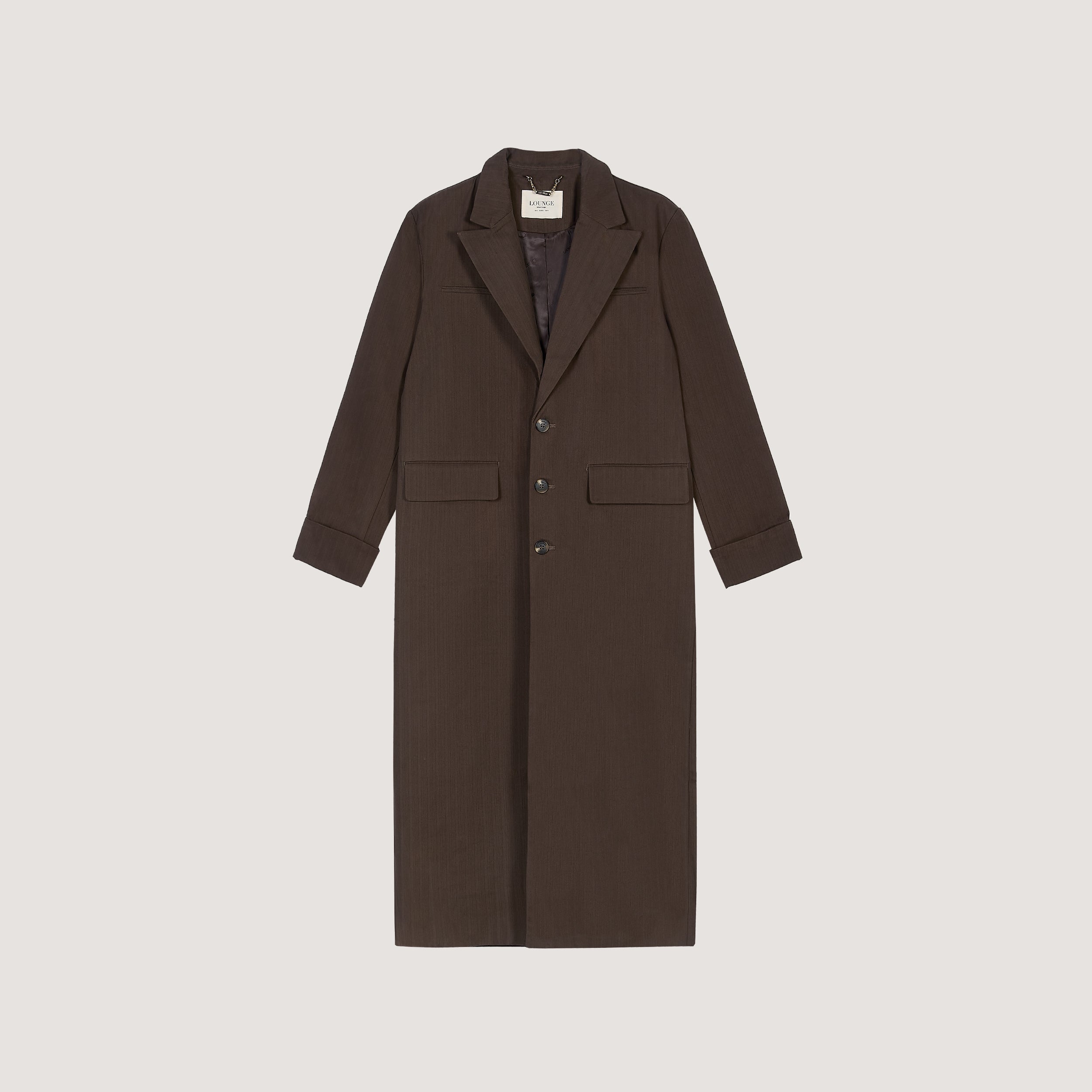 Oversized Longline Blazer - Dark Brown - Image 6