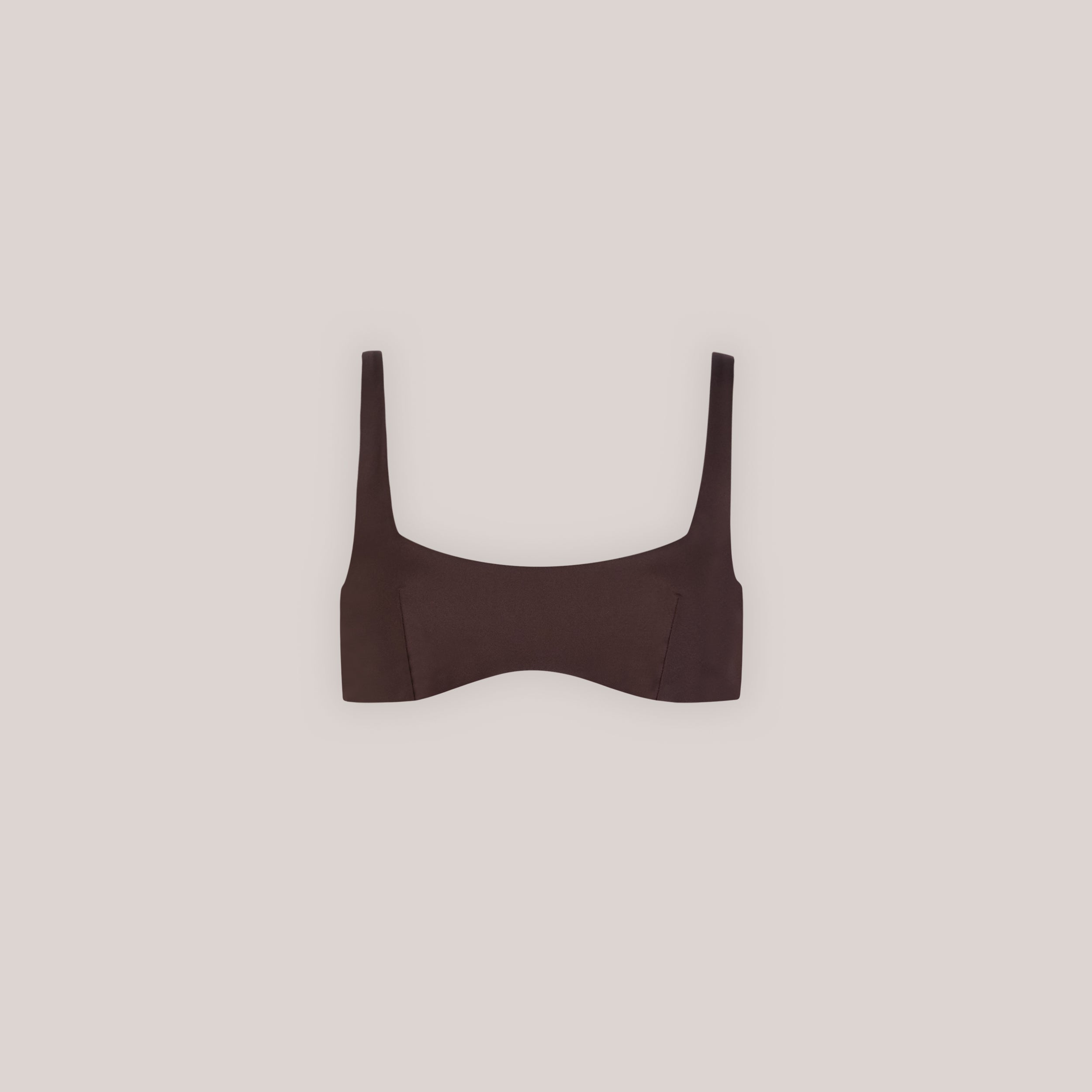 Reversible Plunge Bikini Top - Brown/Floral - Image 7