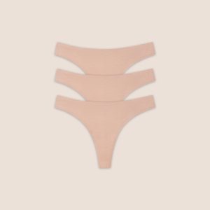 Seamless Bonded Thongs (3-Pack) - Honey