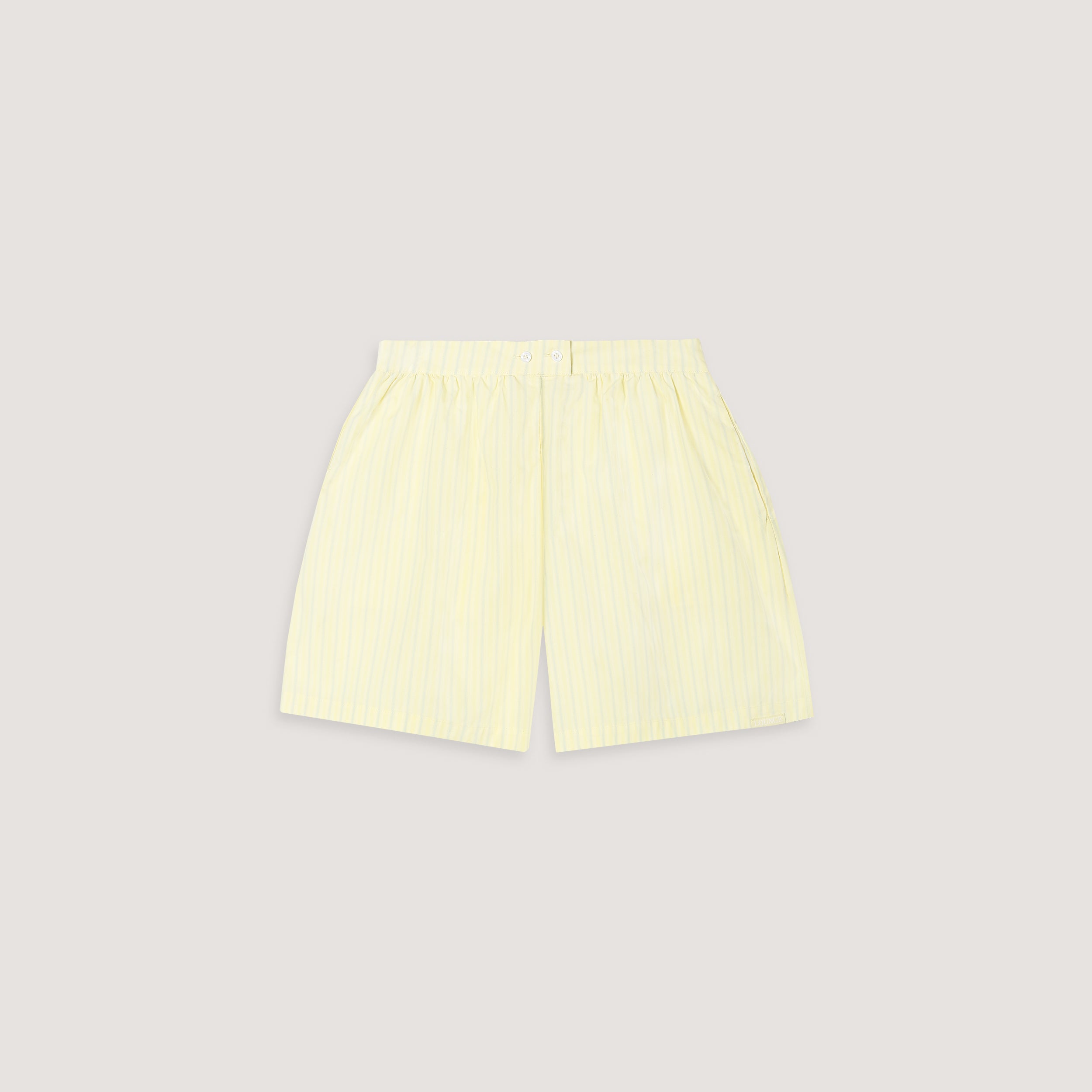 Striped Cotton Shorts - Yellow - Image 5